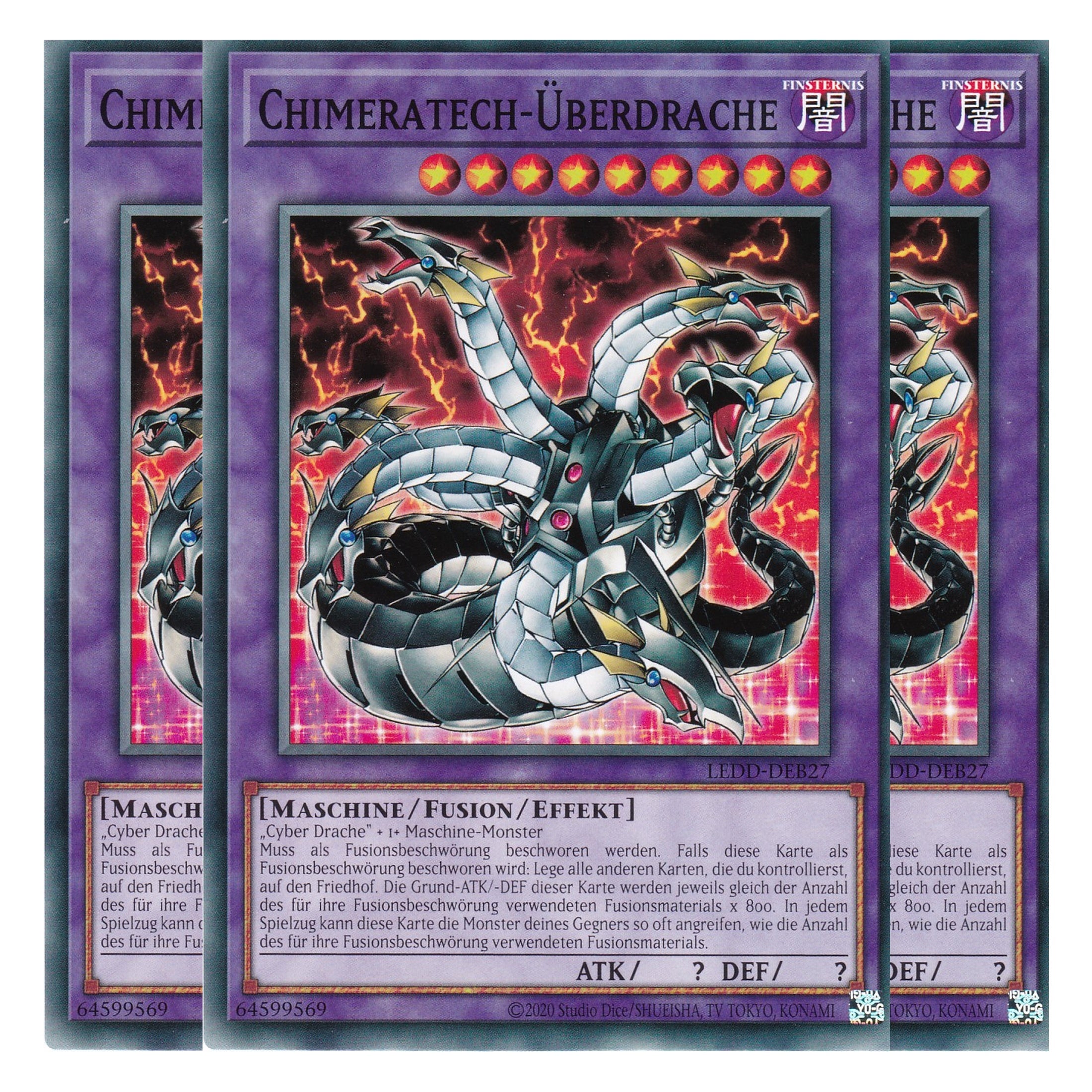 Chimeratech-Überdrache - LEDD-DEB27 - Common - Deutsch - 1. Auflage - Legendary Dragon Decks - Yu-Gi-Oh! - Playset (3 Kopien)