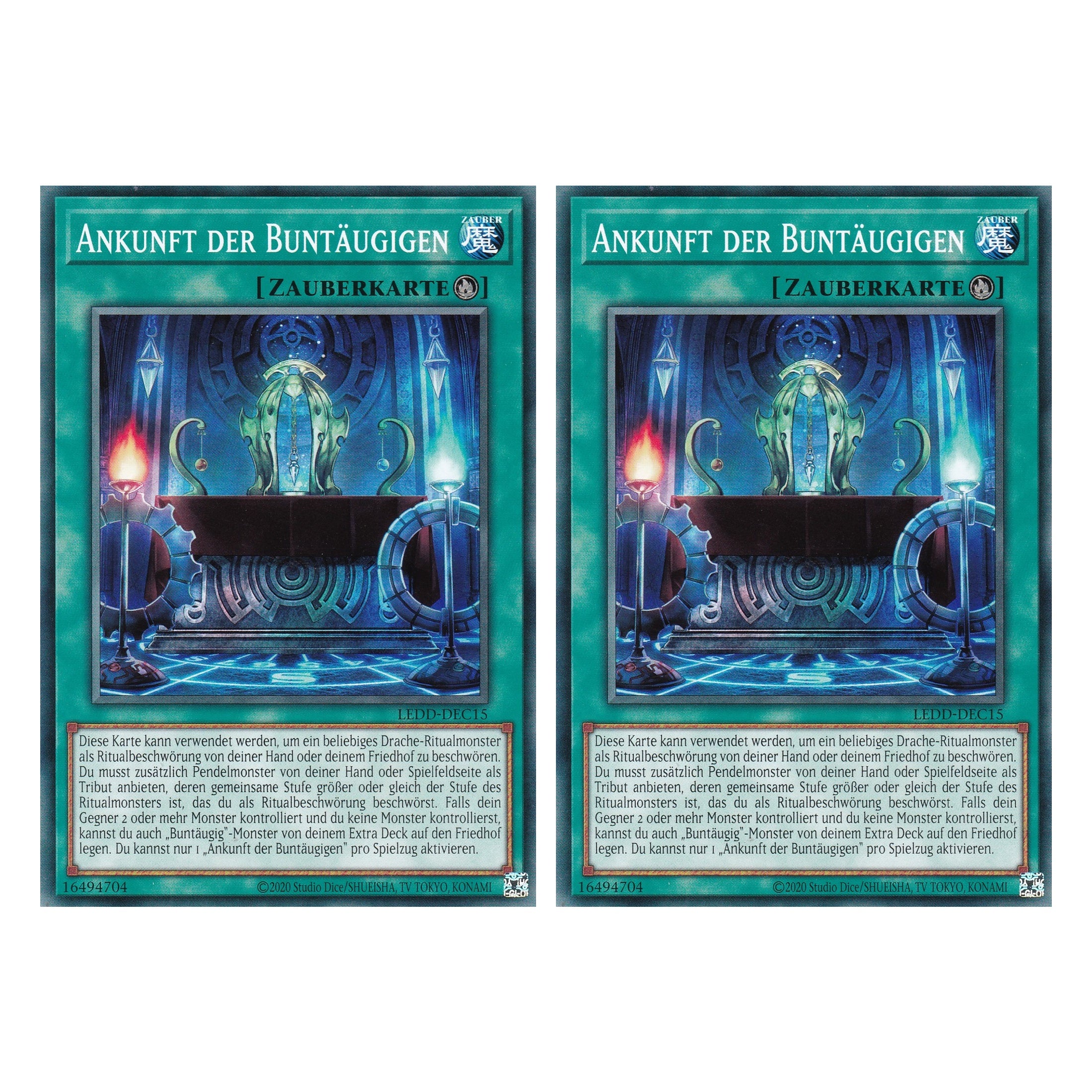 Ankunft der Buntäugigen - LEDD-DEC15 - Common - Deutsch - 1. Auflage - Legendary Dragon Decks - Yu-Gi-Oh! - Duo Set (2 Stück)