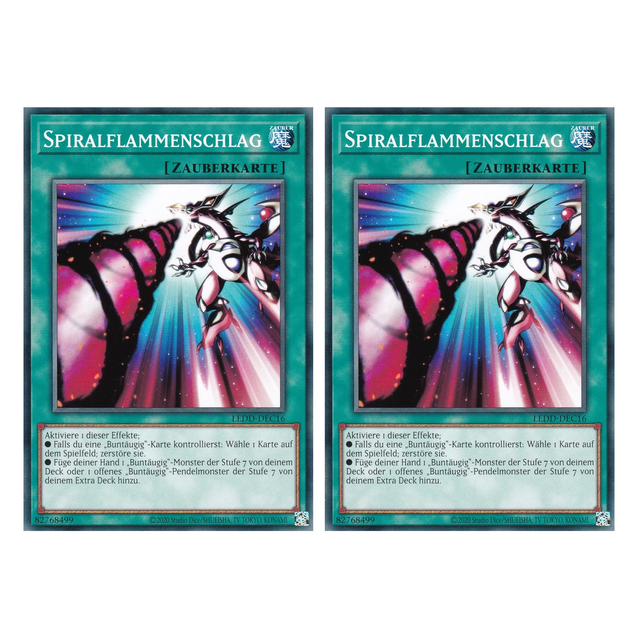 Spiralflammenschlag - LEDD-DEC16 - Common - Deutsch - 1. Auflage - Legendary Dragon Decks - Yu-Gi-Oh! - Duo Set (2 Stück)