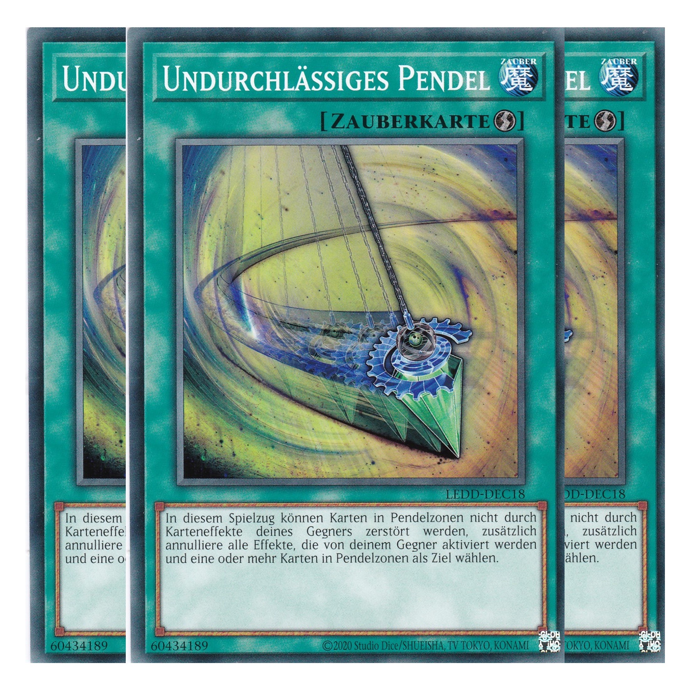 Undurchlässiges Pendel - LEDD-DEC18 - Common - Deutsch - 1. Auflage - Legendary Dragon Decks - Yu-Gi-Oh! - Playset (3 Kopien)