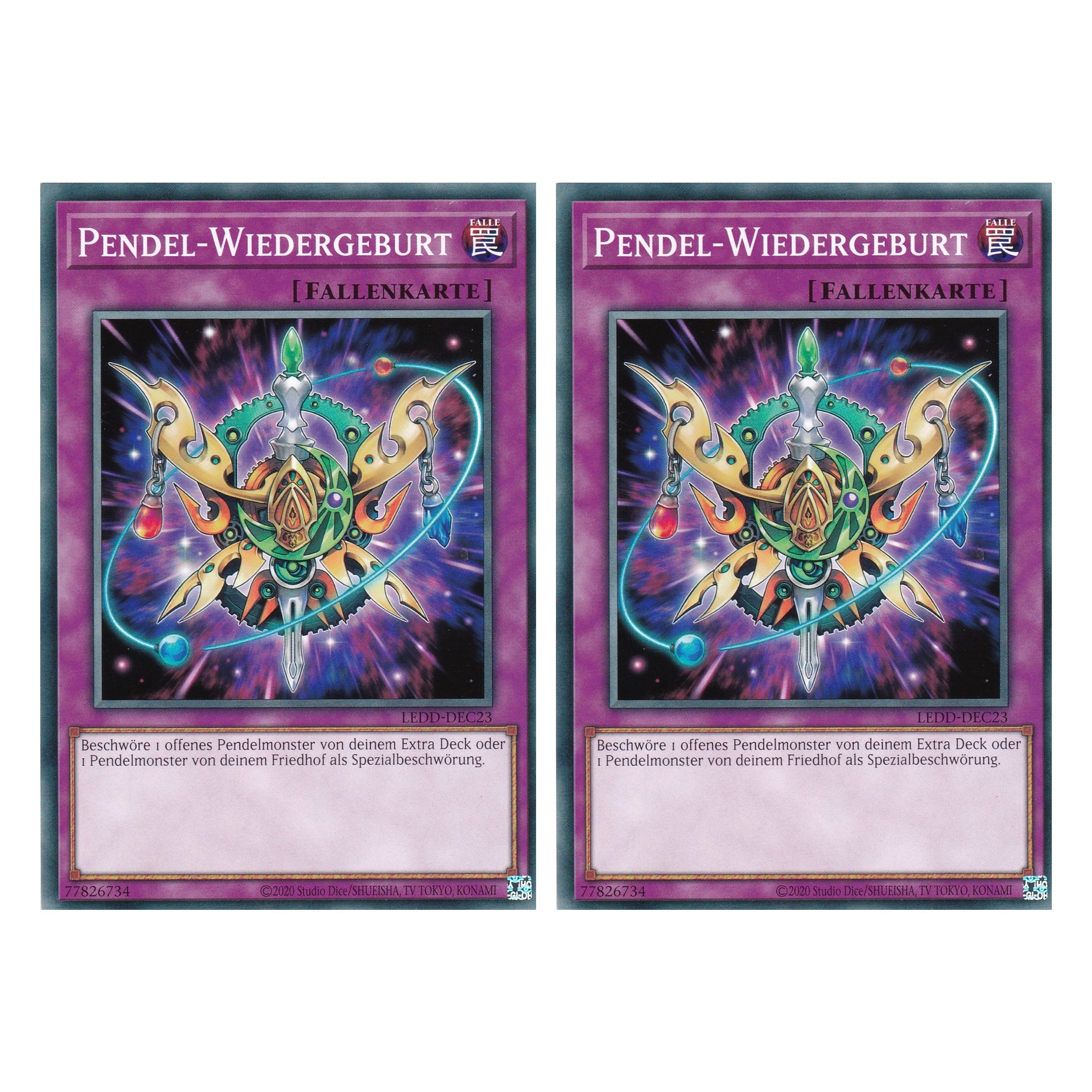 Pendel-Wiedergeburt - LEDD-DEC23 - Common - Deutsch - 1. Auflage - Legendary Dragon Decks - Yu-Gi-Oh! - Duo Set (2 Stück)