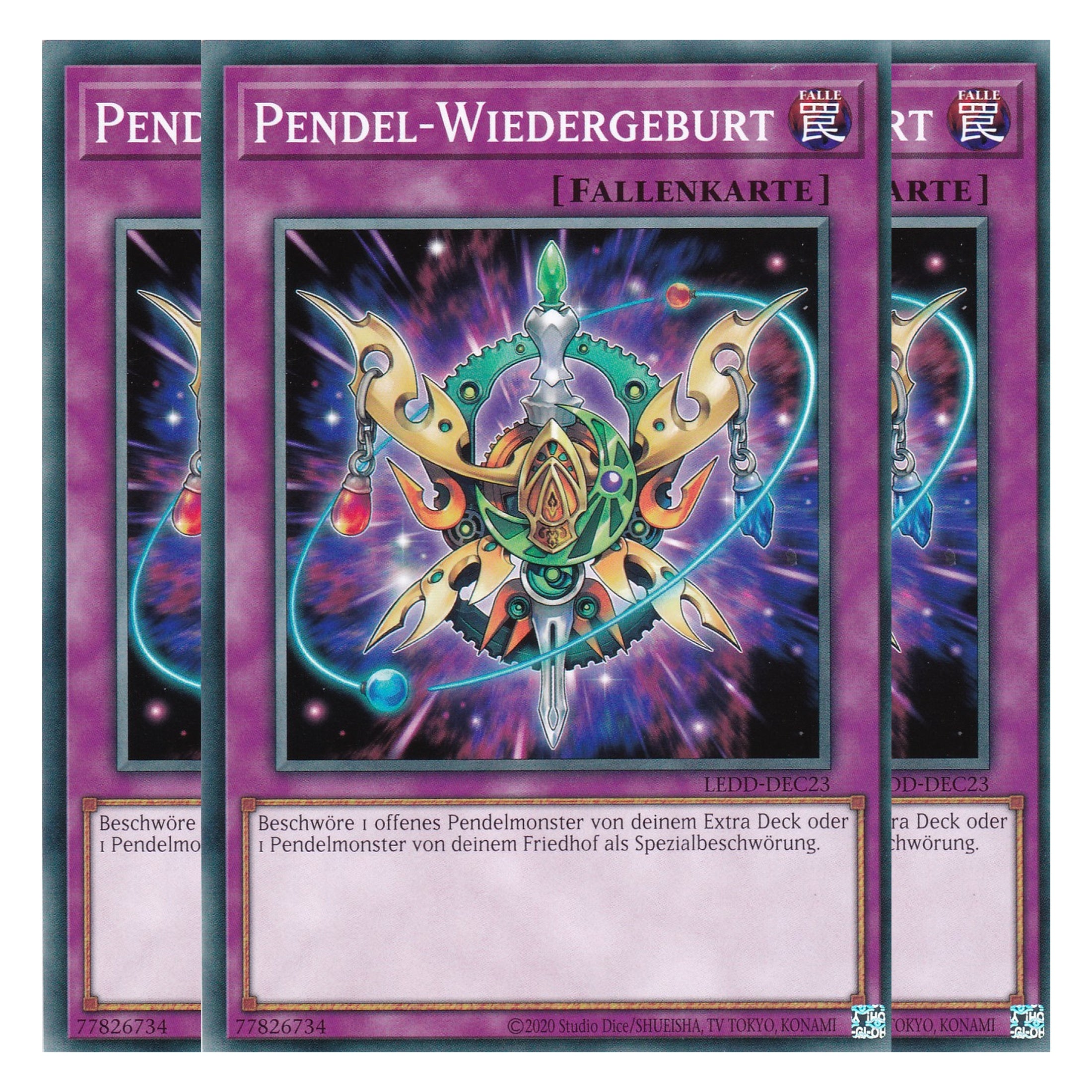 Pendel-Wiedergeburt - LEDD-DEC23 - Common - Deutsch - 1. Auflage - Legendary Dragon Decks - Yu-Gi-Oh! - Playset (3 Kopien)