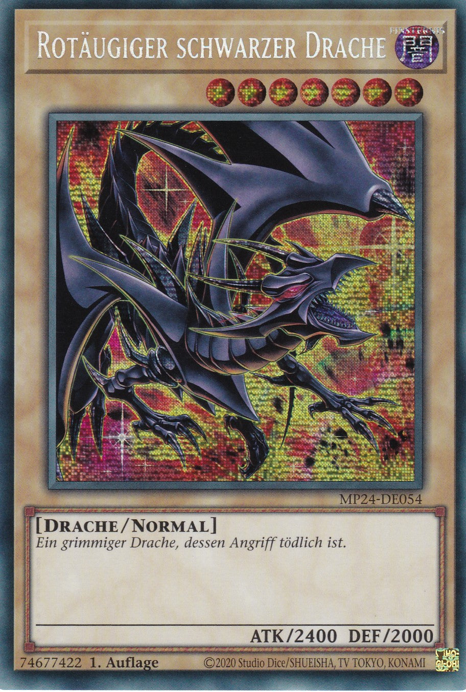 Rotäugiger schwarzer Drache - MP24-DE054 - Secret Rare - Deutsch - 1. Auflage - 25th Anniversary Tin: Dueling Mirrores