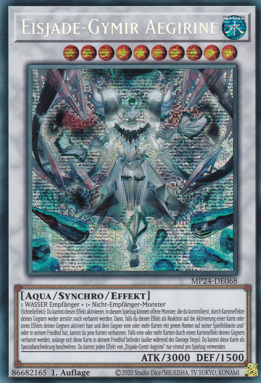 Eisjade-Gymir Aegirine - MP24-DE068 - Secret Rare - Deutsch - 1. Auflage - 25th Anniversary Tin: Dueling Mirrores