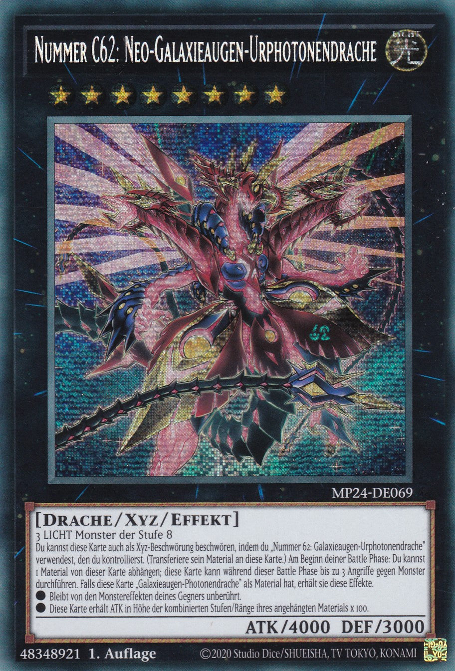 Nummer C62: Neo-Galaxieaugen-Urphotonendrache - MP24-DE069 - Secret Rare - Deutsch - 1. Auflage - 25th Anniversary Tin: Dueling Mirrores