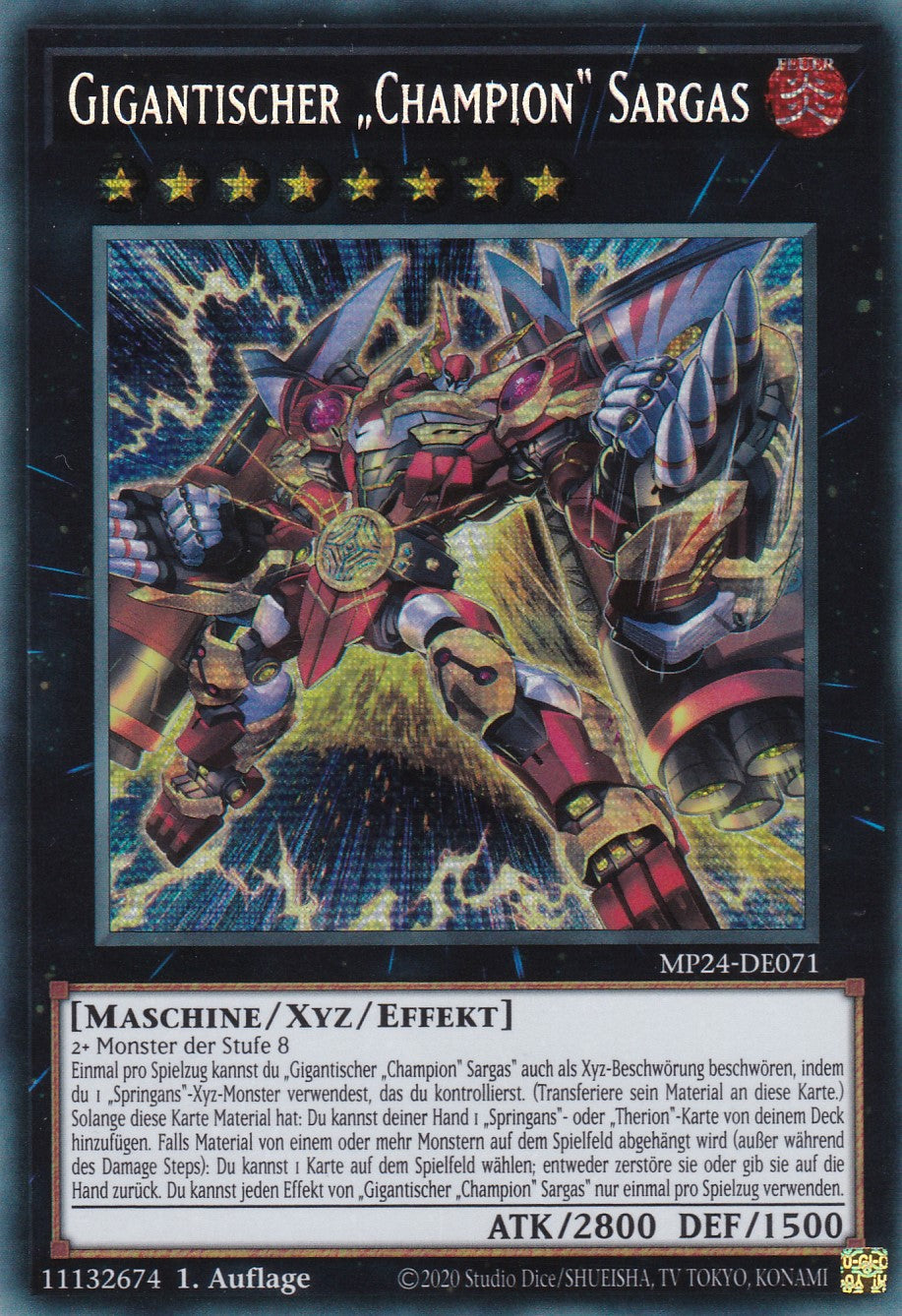 Gigantischer „Champion“ Sargas - MP24-DE071 - Secret Rare - Deutsch - 1. Auflage - 25th Anniversary Tin: Dueling Mirrores