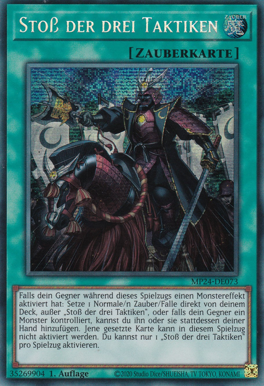 Stoß der drei Taktiken - MP24-DE073 - Secret Rare - Deutsch - 1. Auflage - 25th Anniversary Tin: Dueling Mirrores
