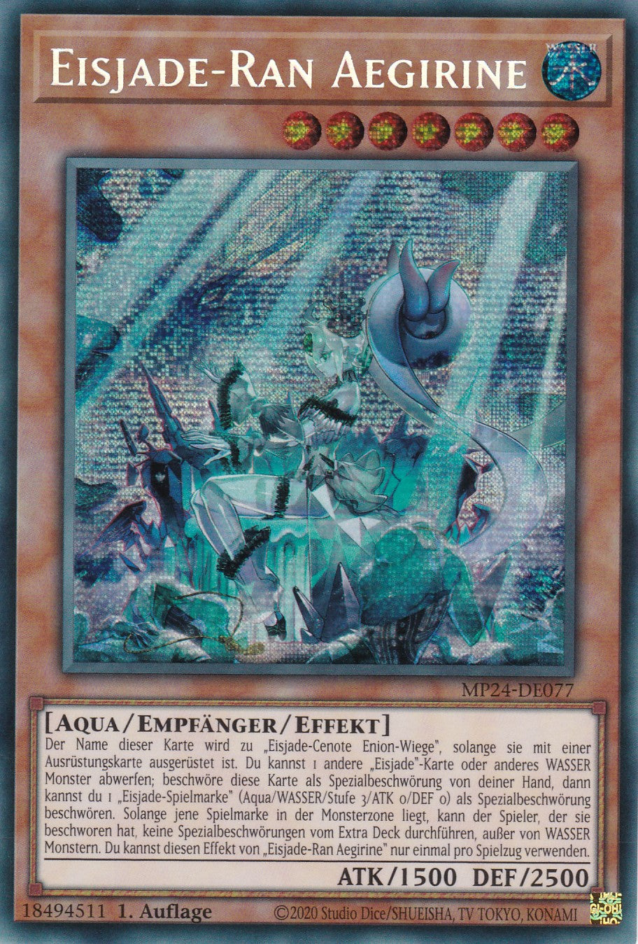 Eisjade-Ran Aegirine - MP24-DE077 - Secret Rare - Deutsch - 1. Auflage - 25th Anniversary Tin: Dueling Mirrores