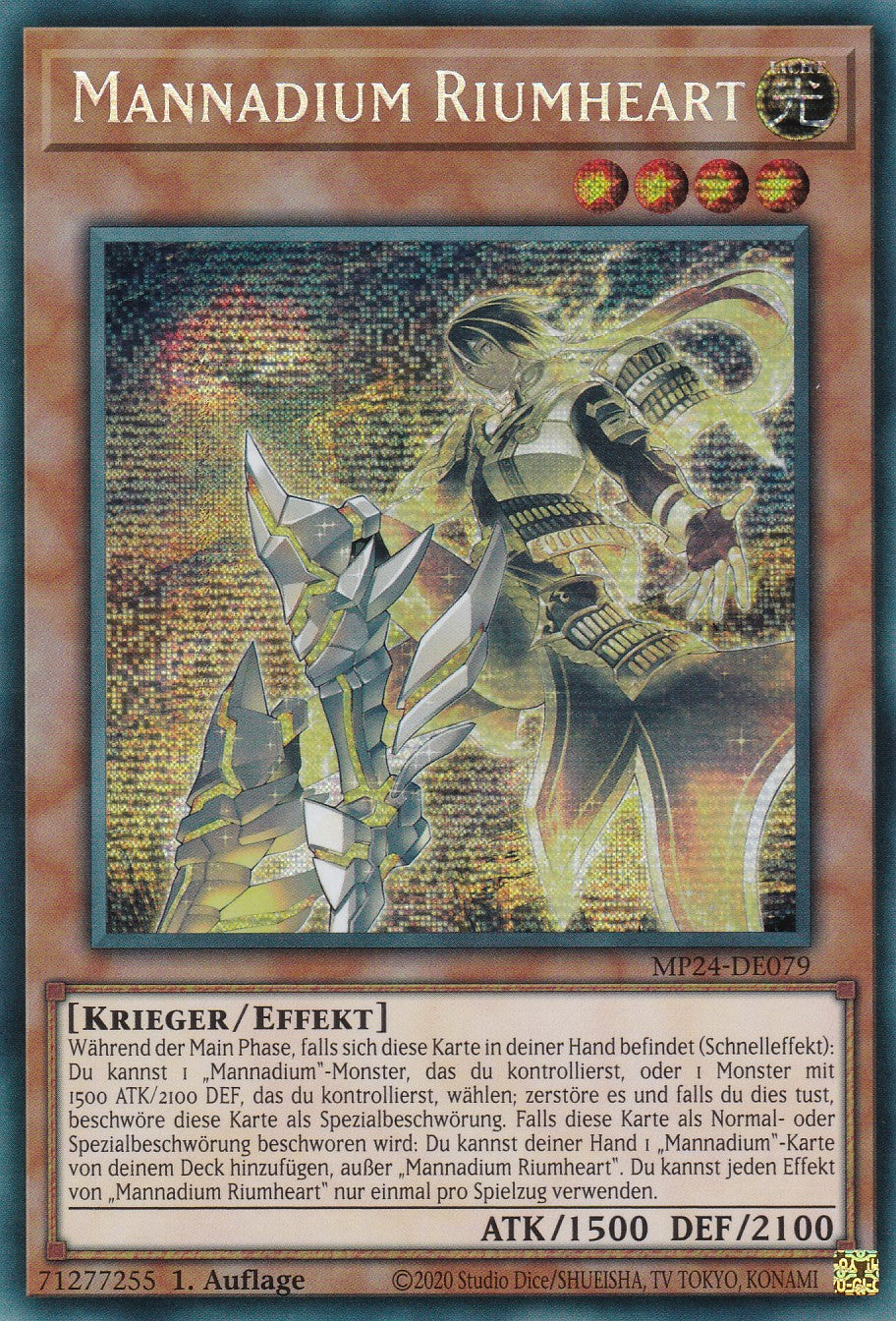 Mannadium Riumheart - MP24-DE079 - Secret Rare - Deutsch - 1. Auflage - 25th Anniversary Tin: Dueling Mirrores