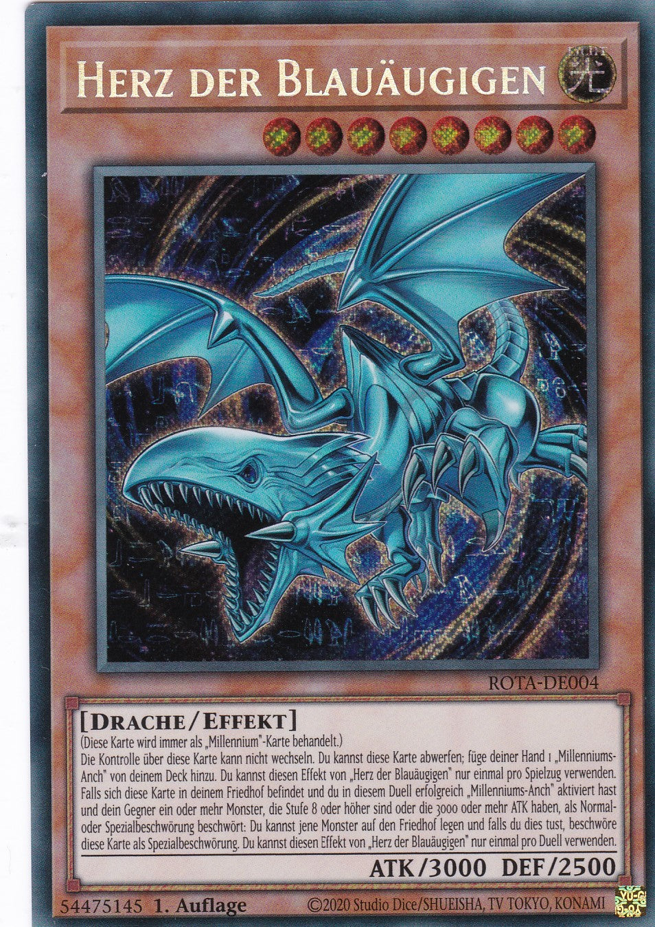 Herz der Blauäugigen - ROTA-DE004 - Secret Rare - Deutsch - 1. Auflage - Rage of the Abyss