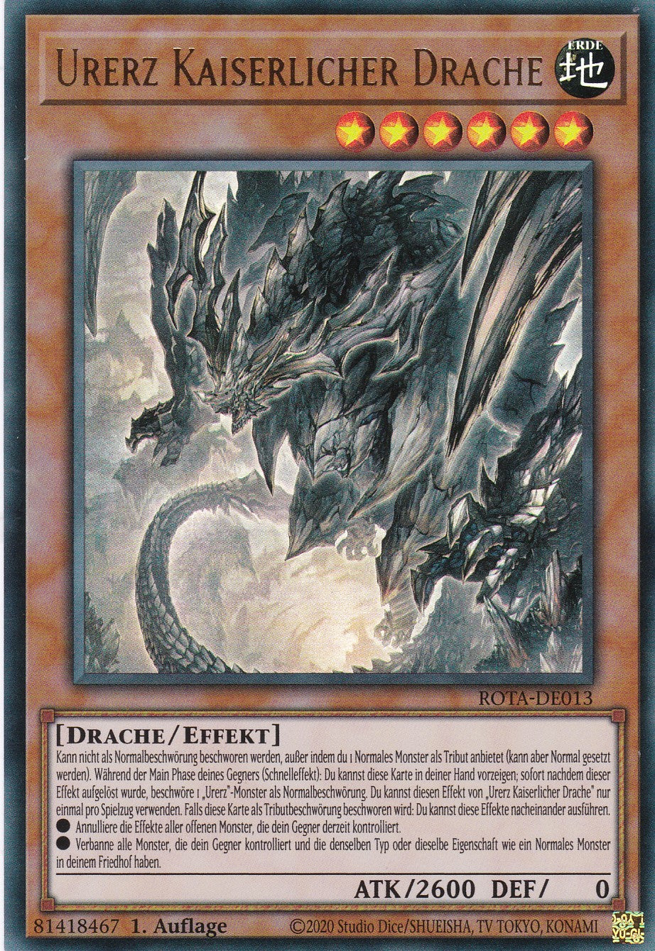 Urerz Kaiserlicher Drache - ROTA-DE013 - Ultra Rare - Deutsch - 1. Auflage - Rage of the Abyss