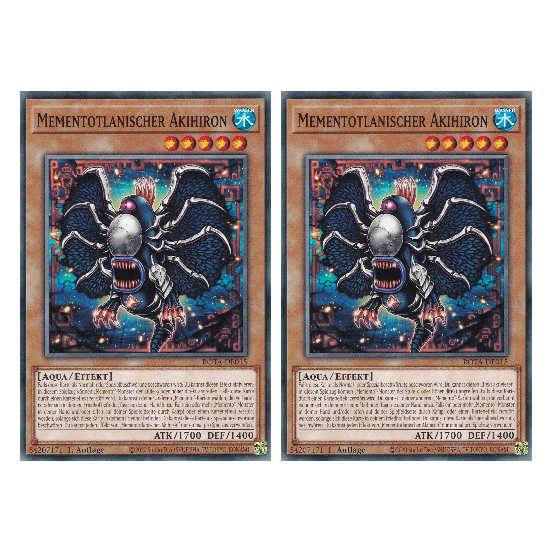 Mementotlanischer Akihiron - ROTA-DE015 - Common - Deutsch - 1. Auflage - Rage of the Abyss - Duo Set (2 Stück) - Yu-Gi-Oh!
