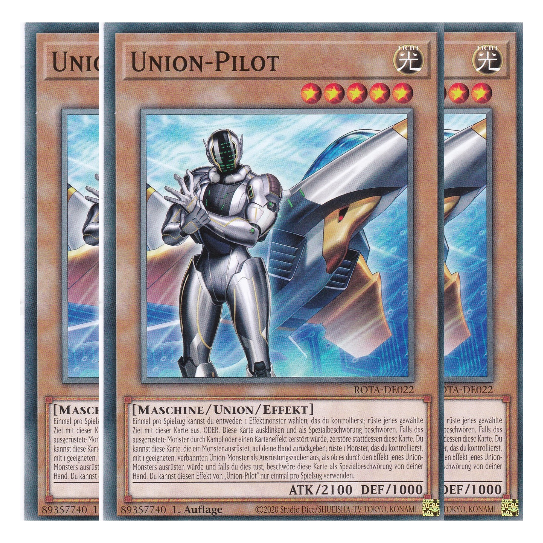 Union-Pilot - ROTA-DE022 - Common - Deutsch - 1. Auflage - Rage of the Abyss - Playset (3 Kopien) - Yu-Gi-Oh!