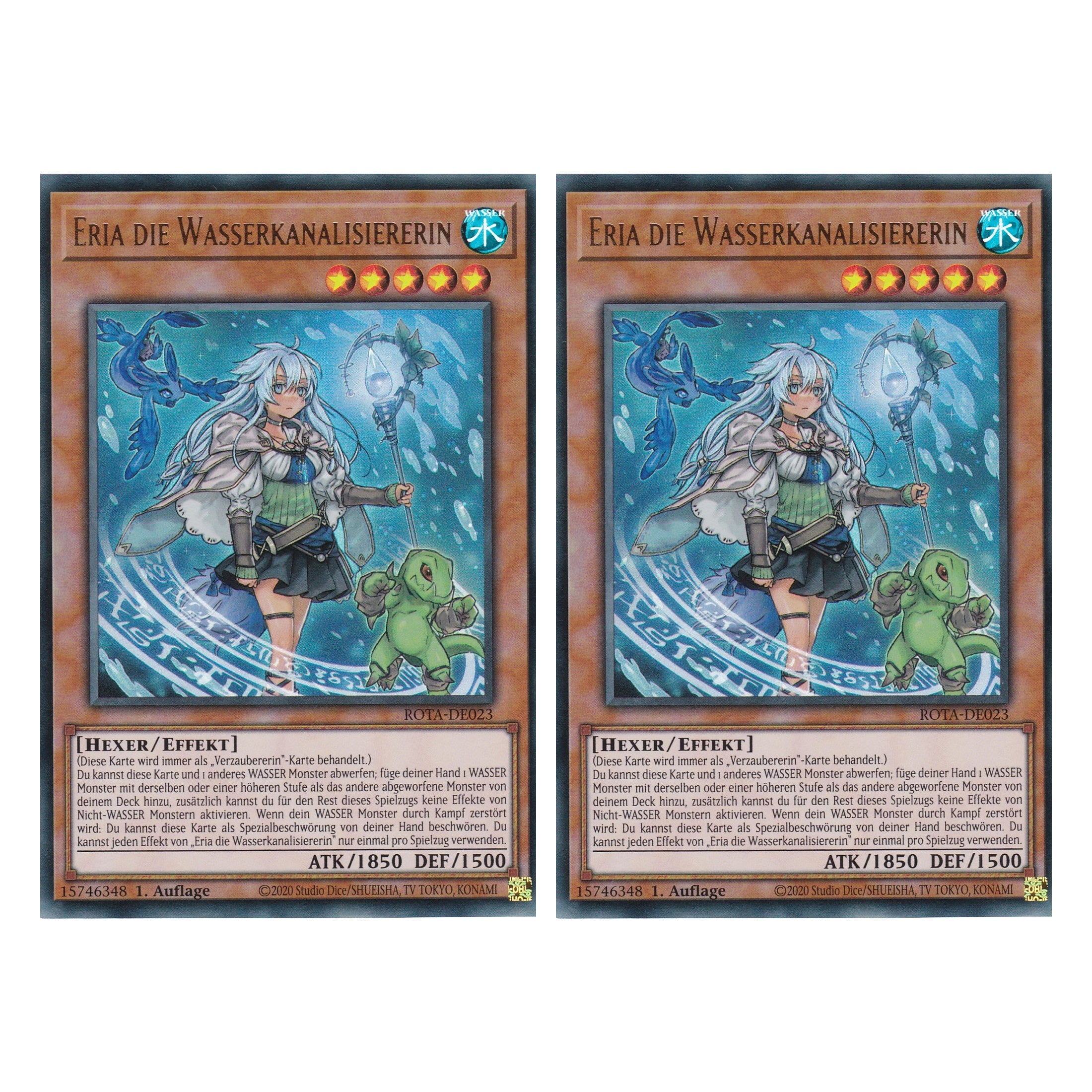 Eria die Wasserkanalisiererin - ROTA-DE023 - Ultra Rare - Deutsch - 1. Auflage - Rage of the Abyss - Duo Set (2 Stück) - Yu-Gi-Oh!