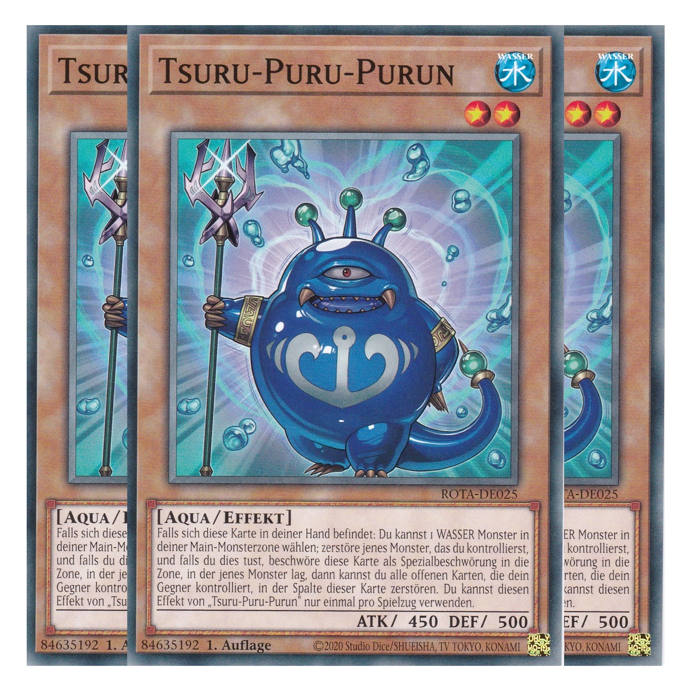 Tsuru-Puru-Purun - ROTA-DE025 - Common - Deutsch - 1. Auflage - Rage of the Abyss - Playset (3 Kopien) - Yu-Gi-Oh!