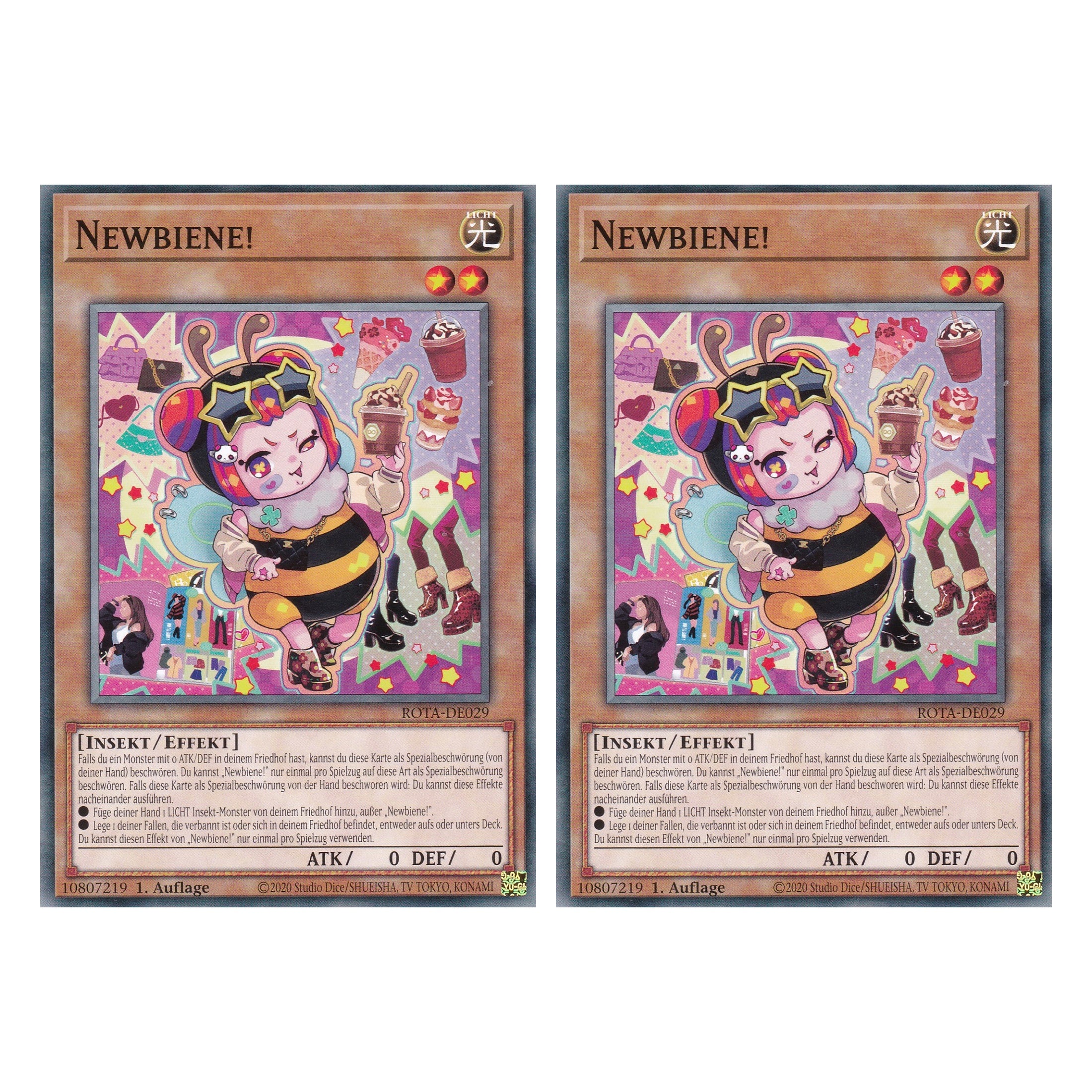 Newbiene! - ROTA-DE029 - Common - Deutsch - 1. Auflage - Rage of the Abyss - Duo Set (2 Stück) - Yu-Gi-Oh!