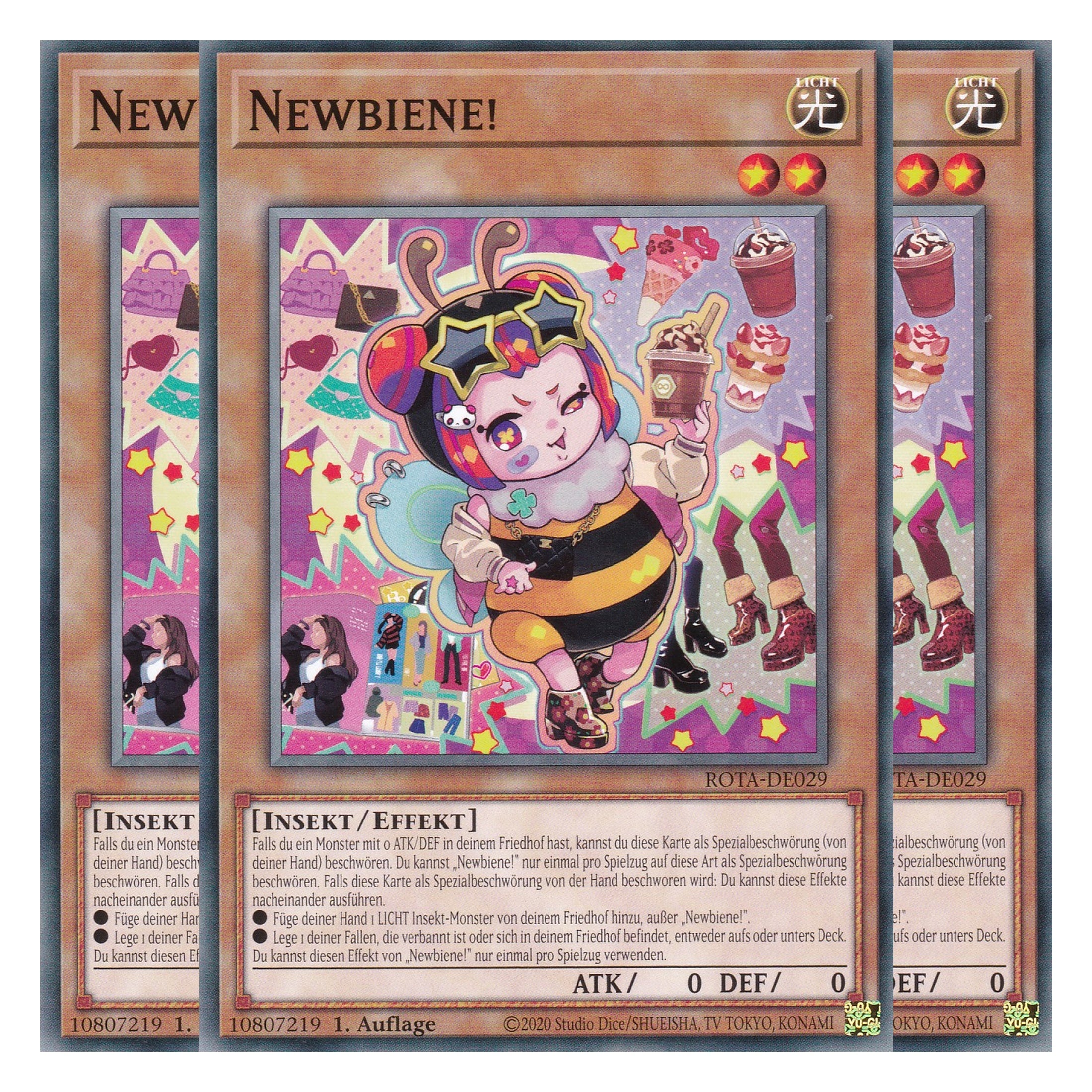 Newbiene! - ROTA-DE029 - Common - Deutsch - 1. Auflage - Rage of the Abyss - Playset (3 Kopien) - Yu-Gi-Oh!