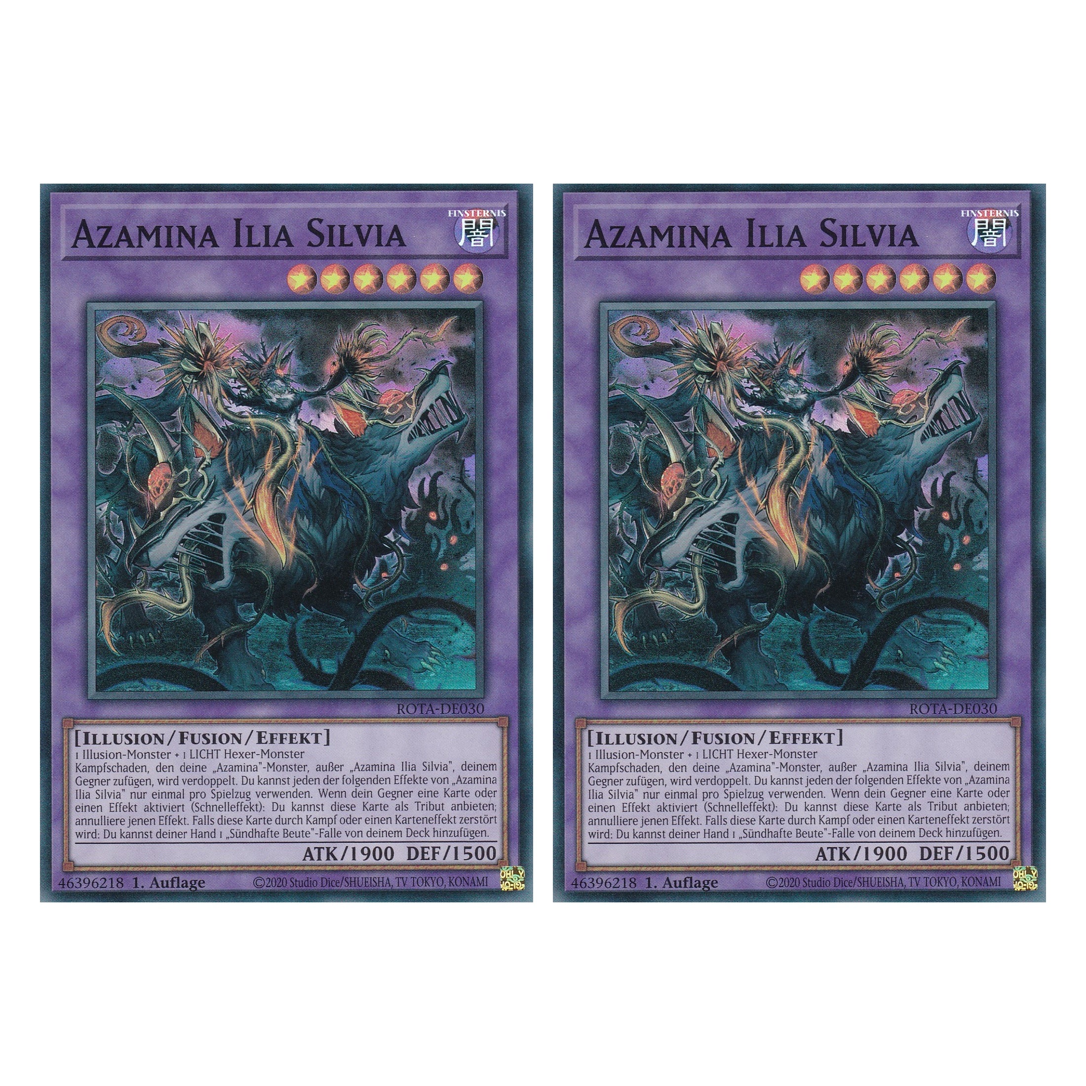Azamina Ilia Silvia - ROTA-DE030 - Common - Deutsch - 1. Auflage - Rage of the Abyss - Duo Set (2 Stück) - Yu-Gi-Oh!