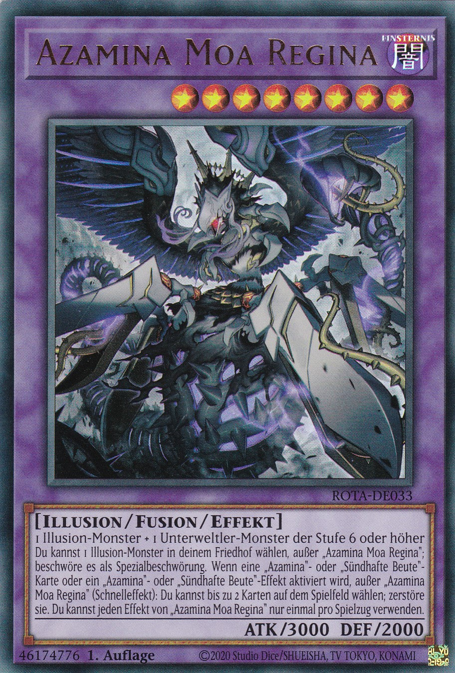 Azamina Moa Regina - ROTA-DE033 - Ultra Rare - Deutsch - 1. Auflage - Rage of the Abyss