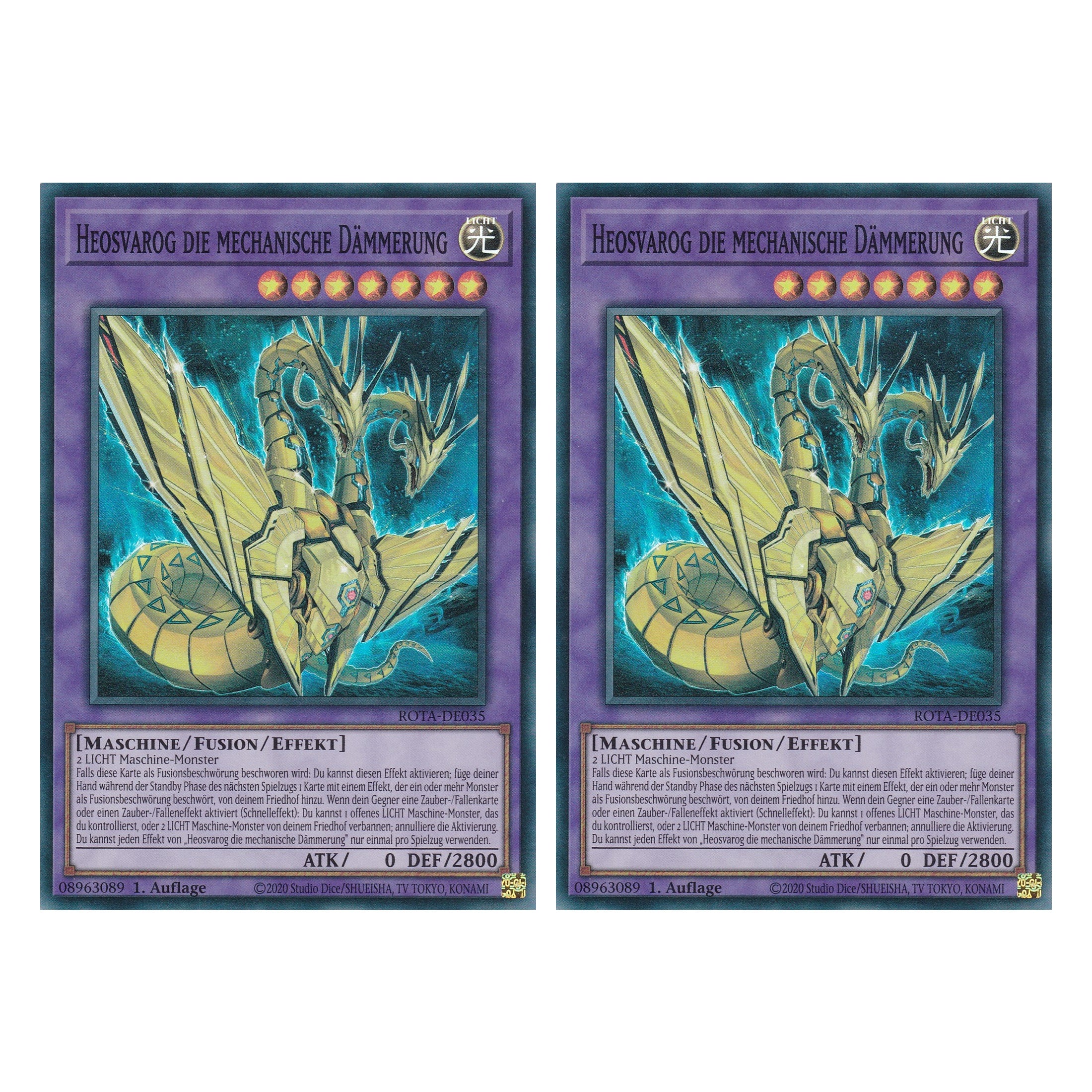 Heosvarog die mechanische Dämmerung - ROTA-DE035 - Super Rare - Deutsch - 1. Auflage - Rage of the Abyss - Duo Set (2 Stück) - Yu-Gi-Oh!
