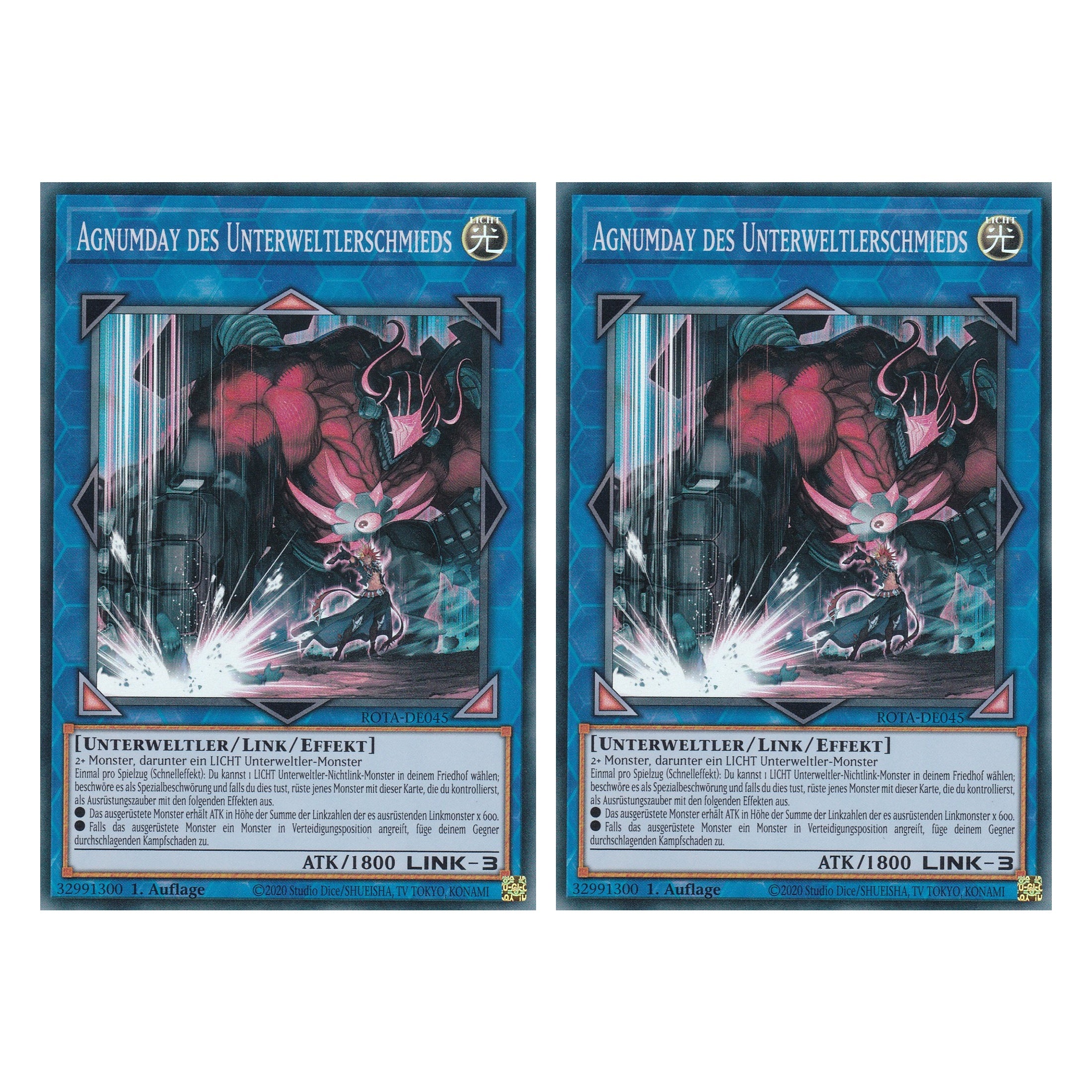 Agnumday des Unterweltlerschmieds - ROTA-DE045 - Super Rare - Deutsch - 1. Auflage - Rage of the Abyss - Duo Set (2 Stück) - Yu-Gi-Oh!