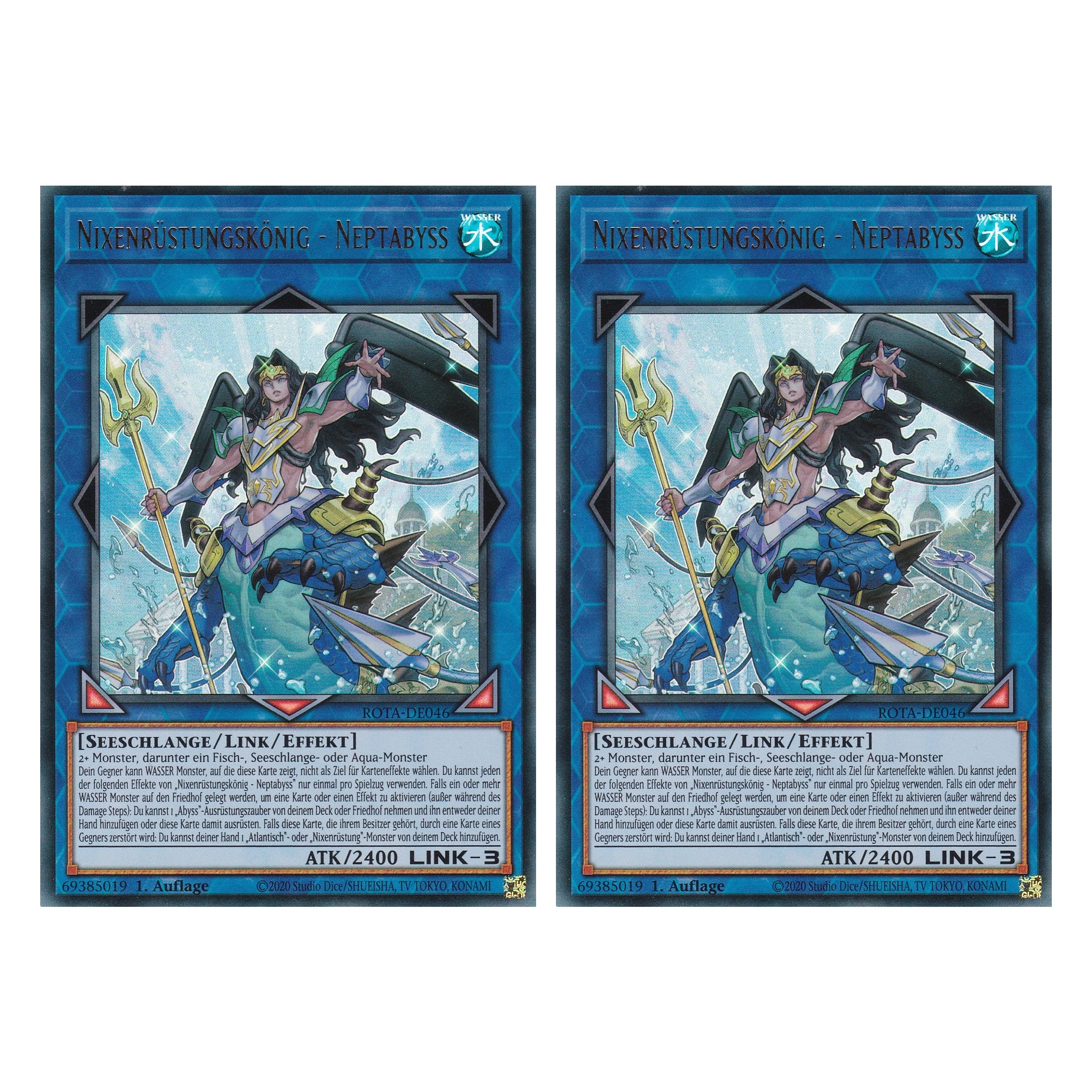 Nixenrüstungskönig - Neptabyss - ROTA-DE046 - Ultra Rare - Deutsch - 1. Auflage - Rage of the Abyss - Duo Set (2 Stück) - Yu-Gi-Oh!