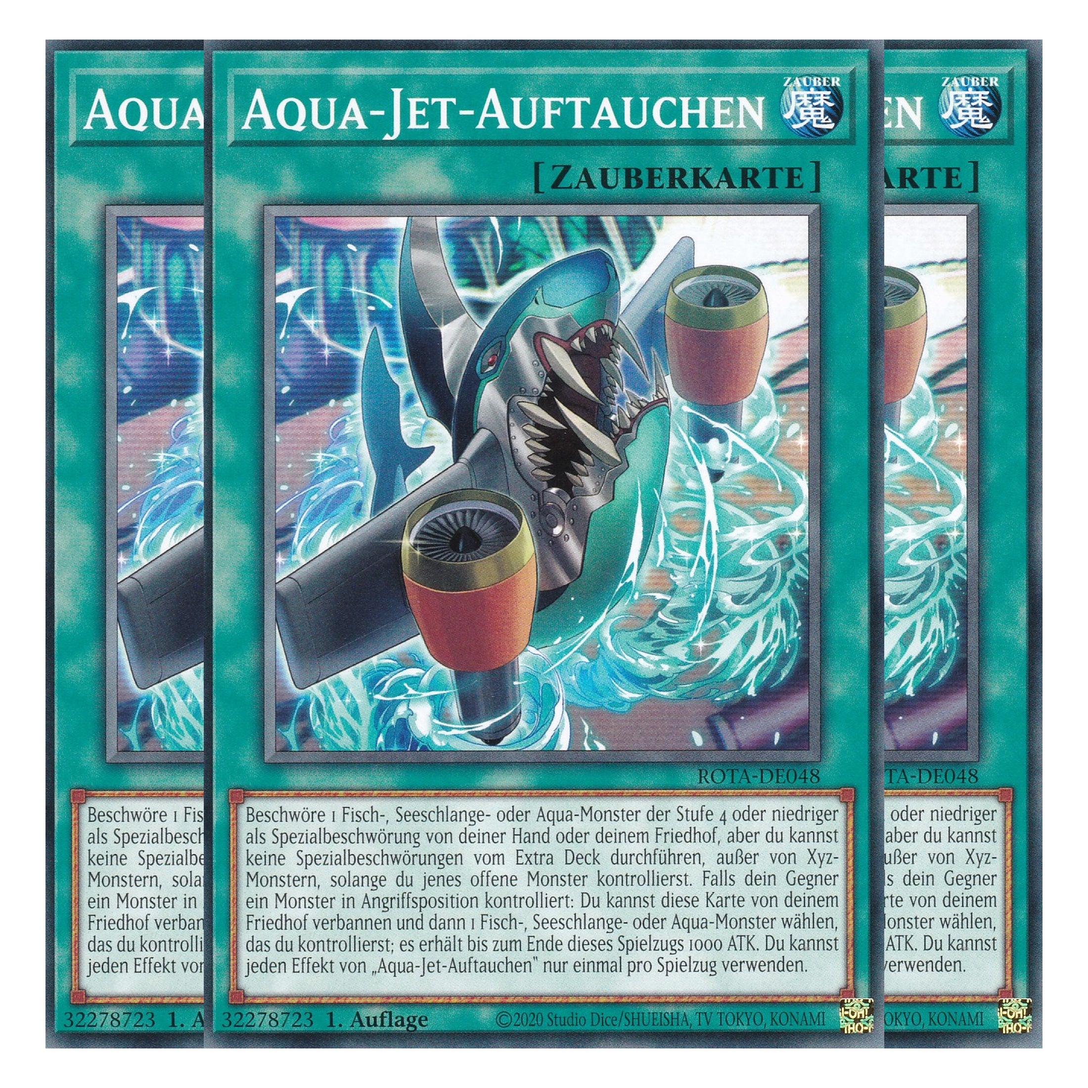 Aqua-Jet-Auftauchen - ROTA-DE048 - Common - Deutsch - 1. Auflage - Rage of the Abyss - Playset (3 Kopien) - Yu-Gi-Oh!
