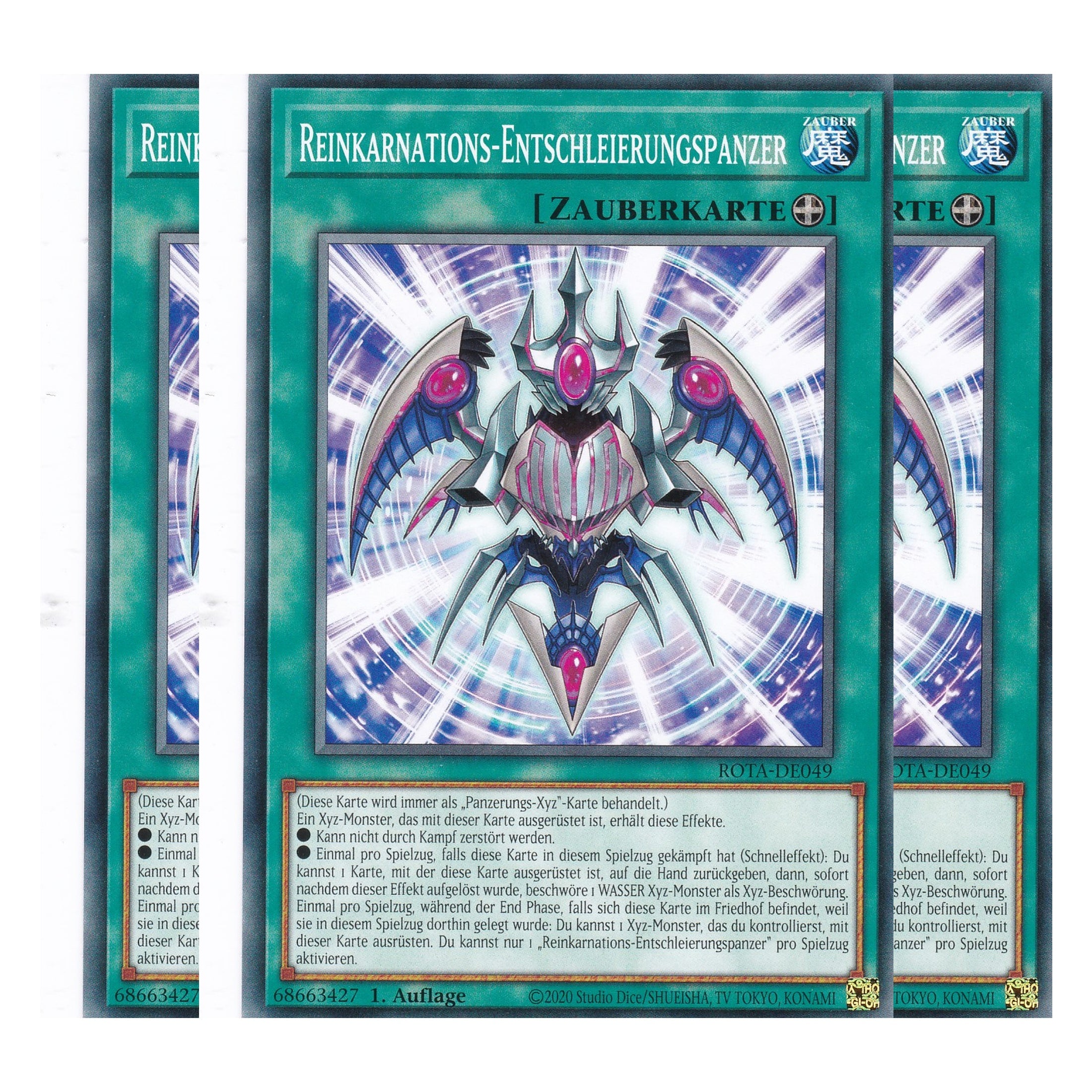 Reincarnation Unveiling Mail - ROTA-DE049 - Common - Deutsch - 1. Auflage - Rage of the Abyss - Playset (3 Kopien) - Yu-Gi-Oh!