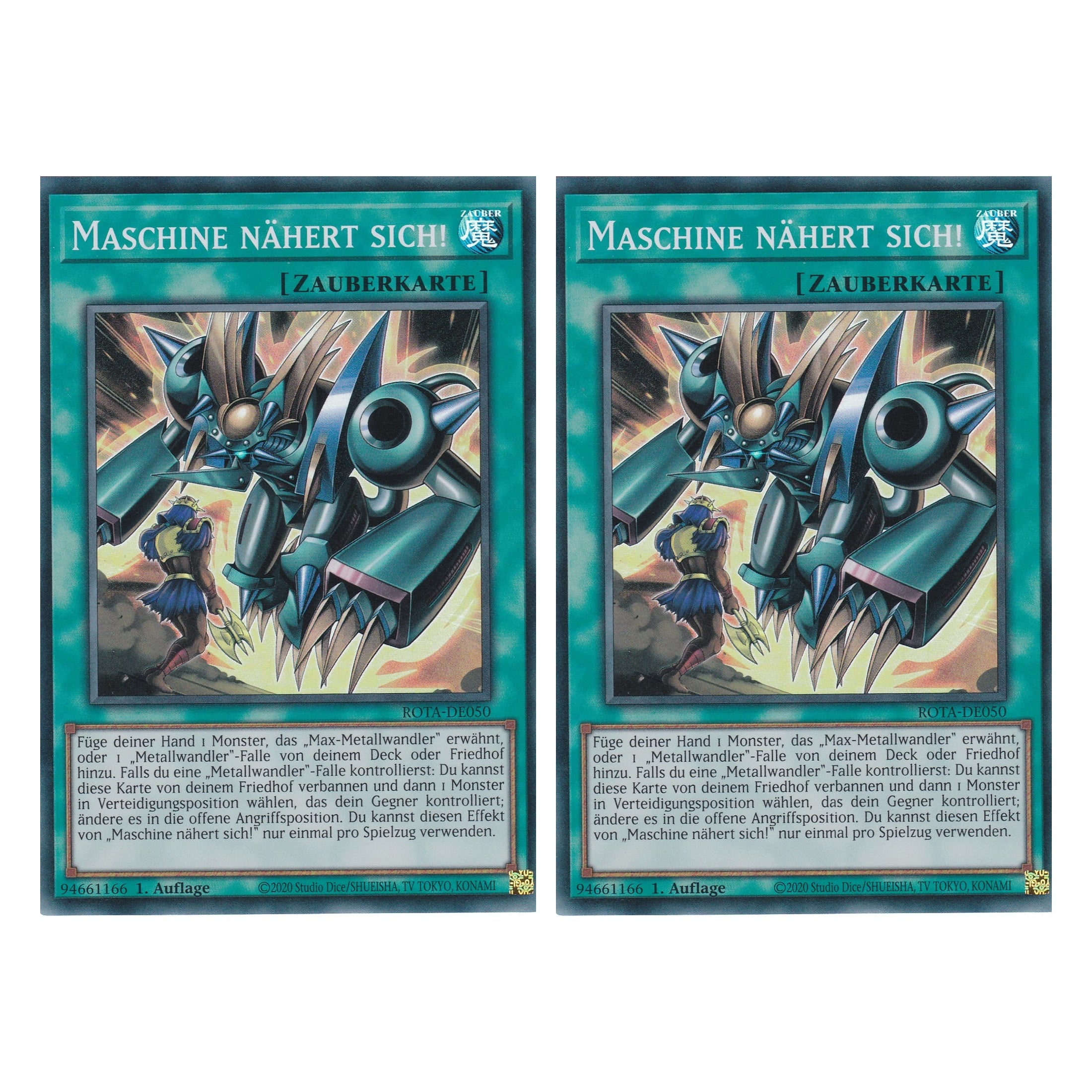 Maschine nähert sich! - ROTA-DE050 - Super Rare - Deutsch - 1. Auflage - Rage of the Abyss - Duo Set (2 Stück) - Yu-Gi-Oh!