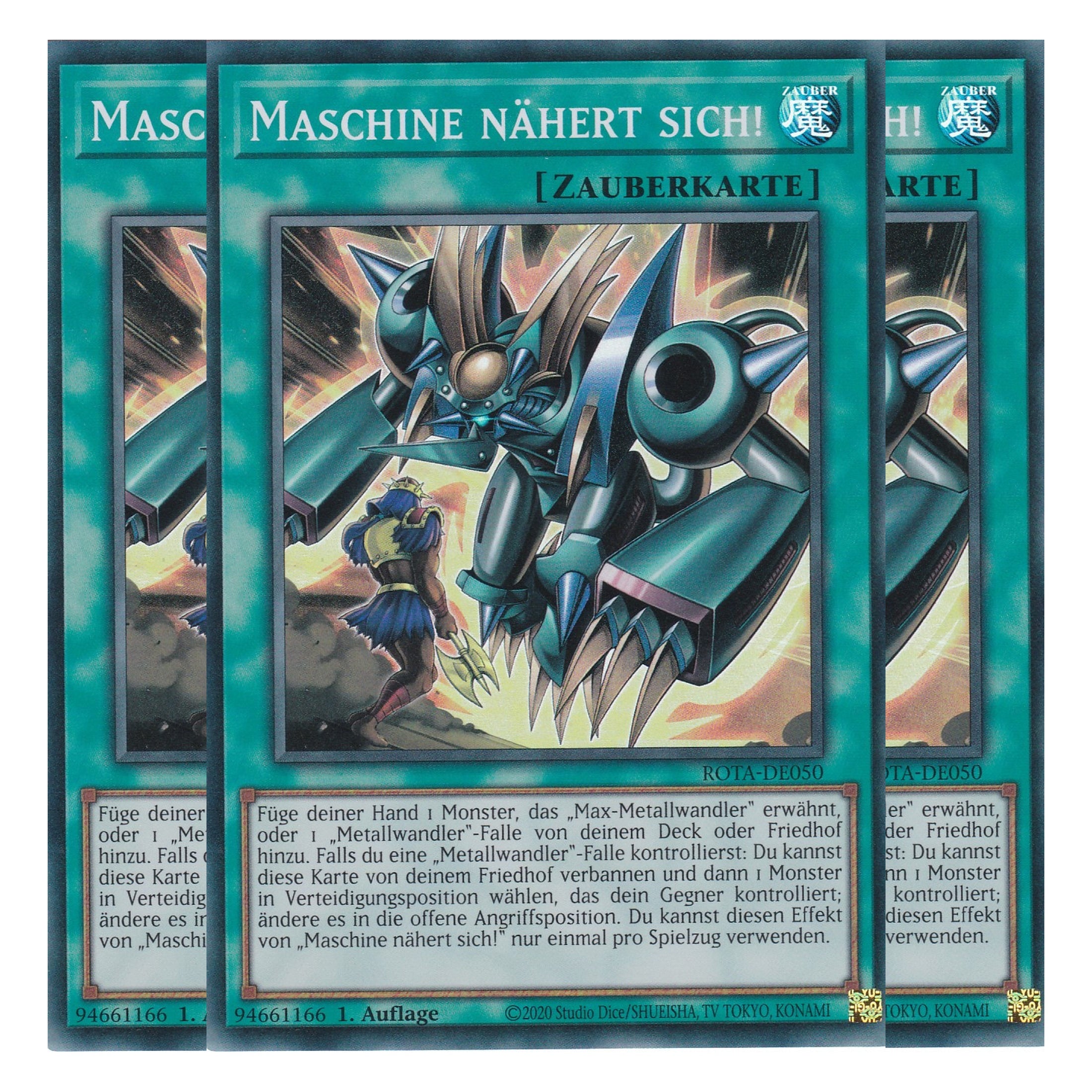 Maschine nähert sich! - ROTA-DE050 - Super Rare - Deutsch - 1. Auflage - Rage of the Abyss - Playset (3 Kopien) - Yu-Gi-Oh!