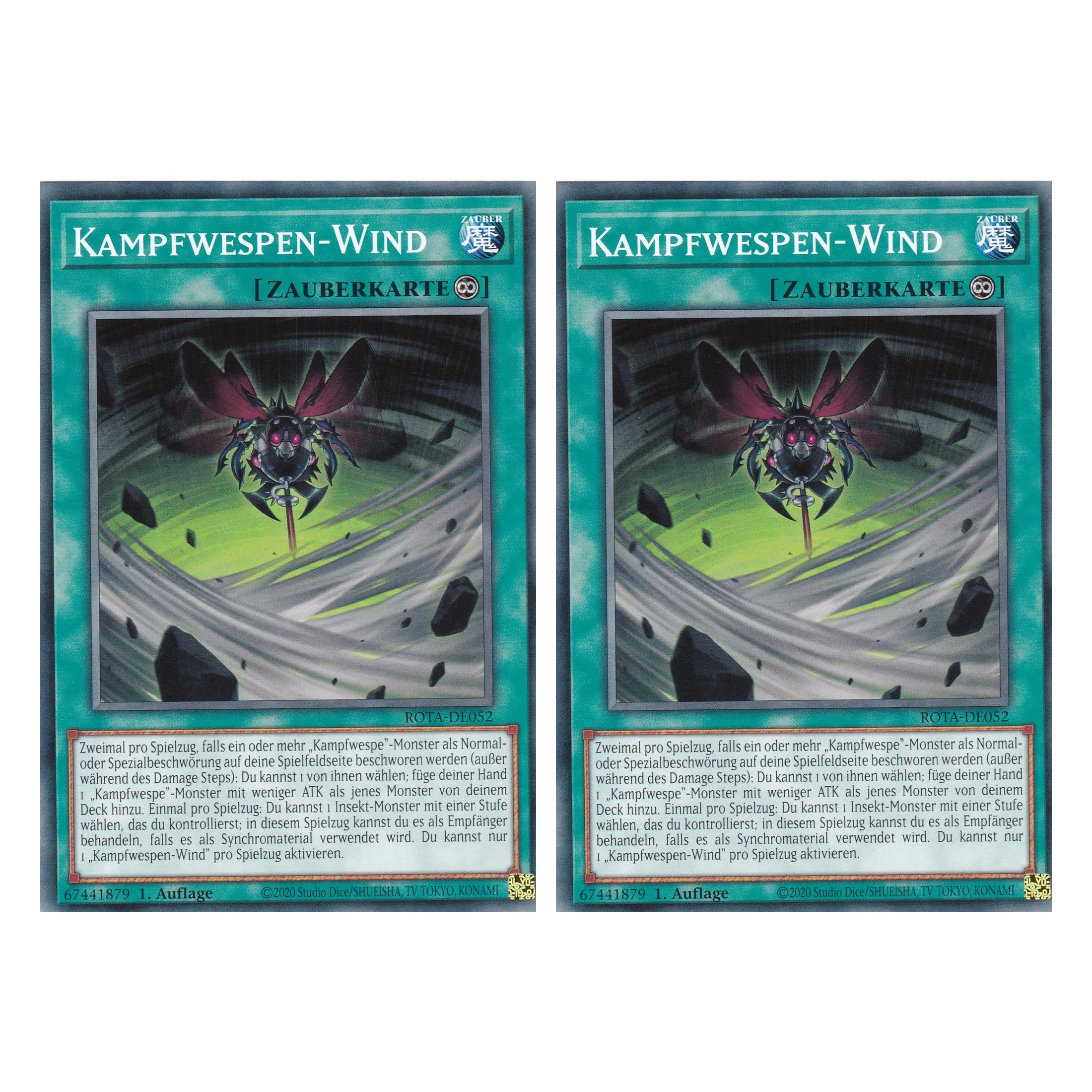 Kampfwespen-Wind - ROTA-DE052 - Common - Deutsch - 1. Auflage - Rage of the Abyss - Duo Set (2 Stück) - Yu-Gi-Oh!