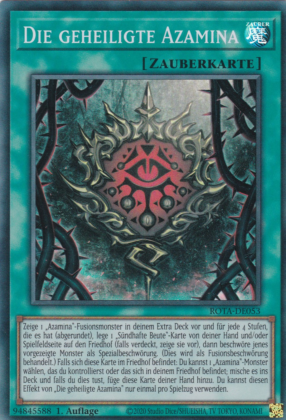Die geheiligte Azamina - ROTA-DE053 - Super Rare - Deutsch - 1. Auflage - Rage of the Abyss