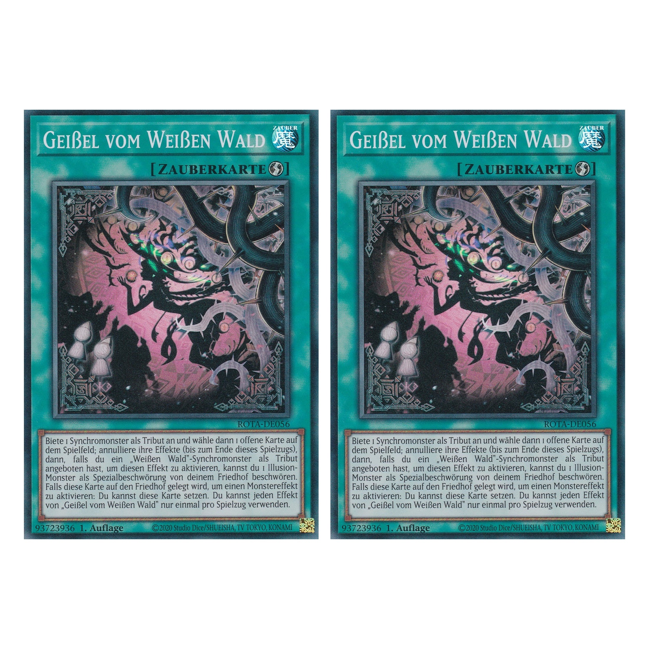 Geißel vom Weißen Wald - ROTA-DE056 - Super Rare - Deutsch - 1. Auflage - Rage of the Abyss - Duo Set (2 Stück) - Yu-Gi-Oh!
