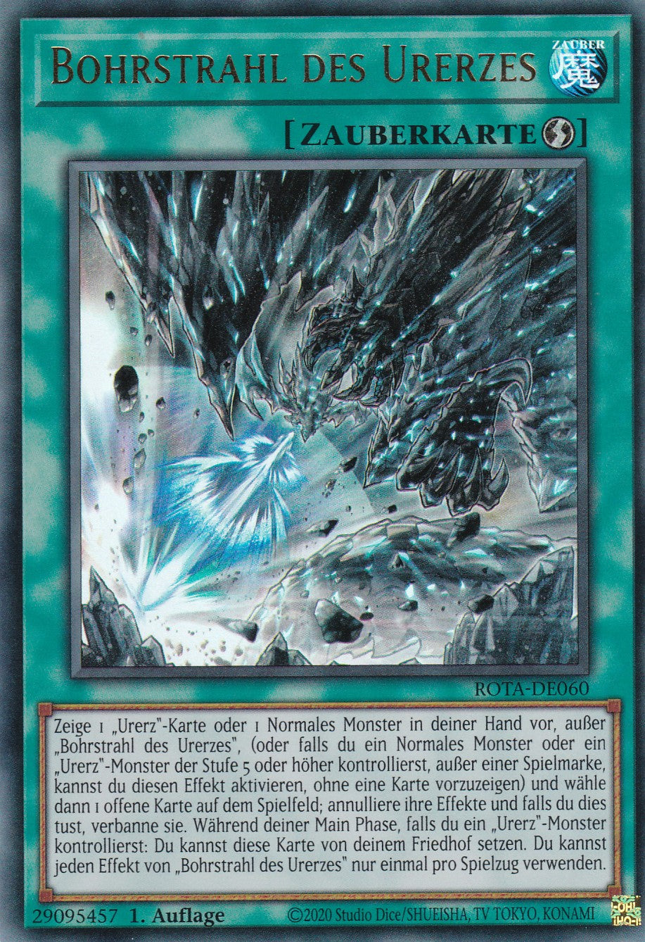 Bohrstrahl des Urerzes - ROTA-DE060 - Ultra Rare - Deutsch - 1. Auflage - Rage of the Abyss