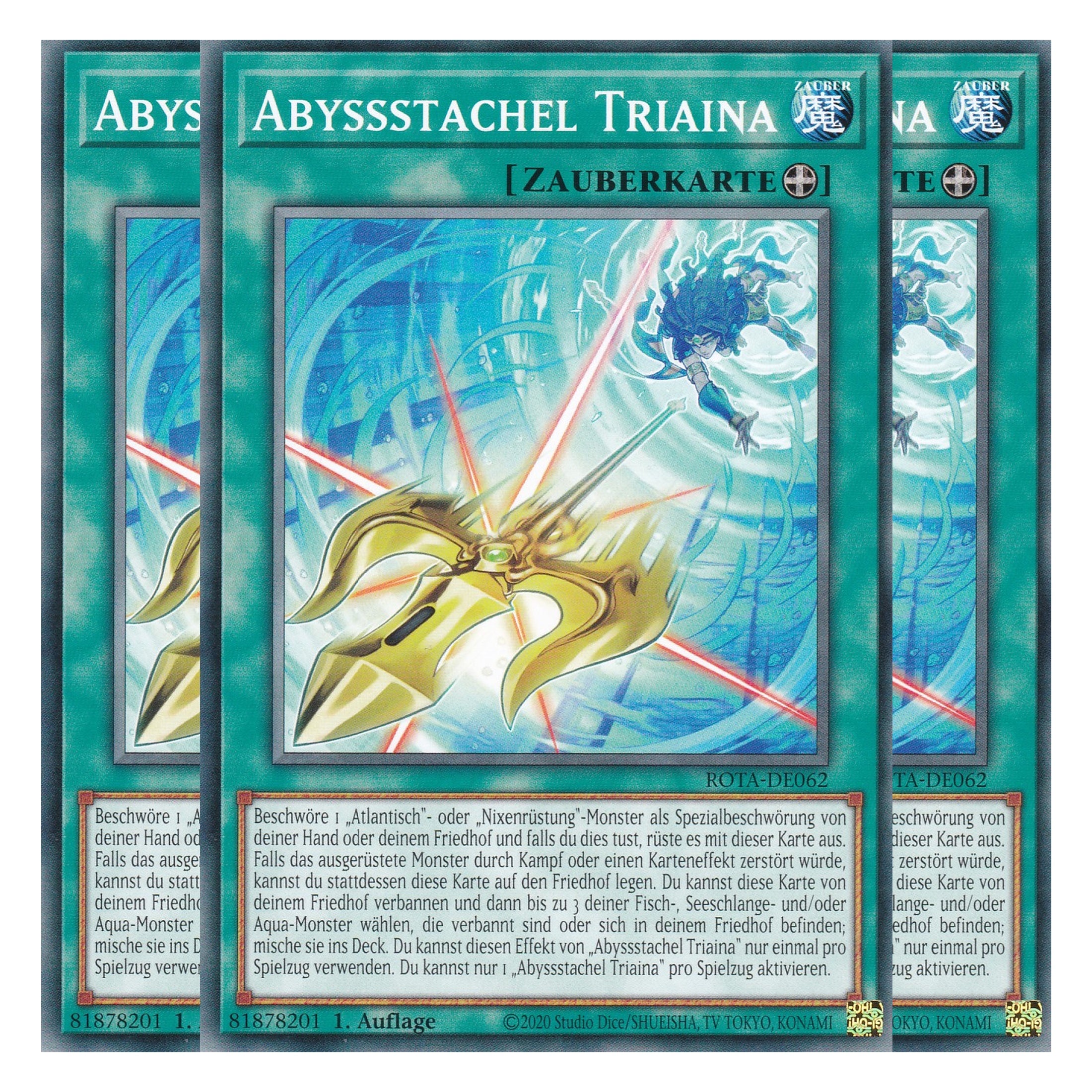 Abyssstachel Triaina - ROTA-DE062 - Common - Deutsch - 1. Auflage - Rage of the Abyss - Playset (3 Kopien) - Yu-Gi-Oh!
