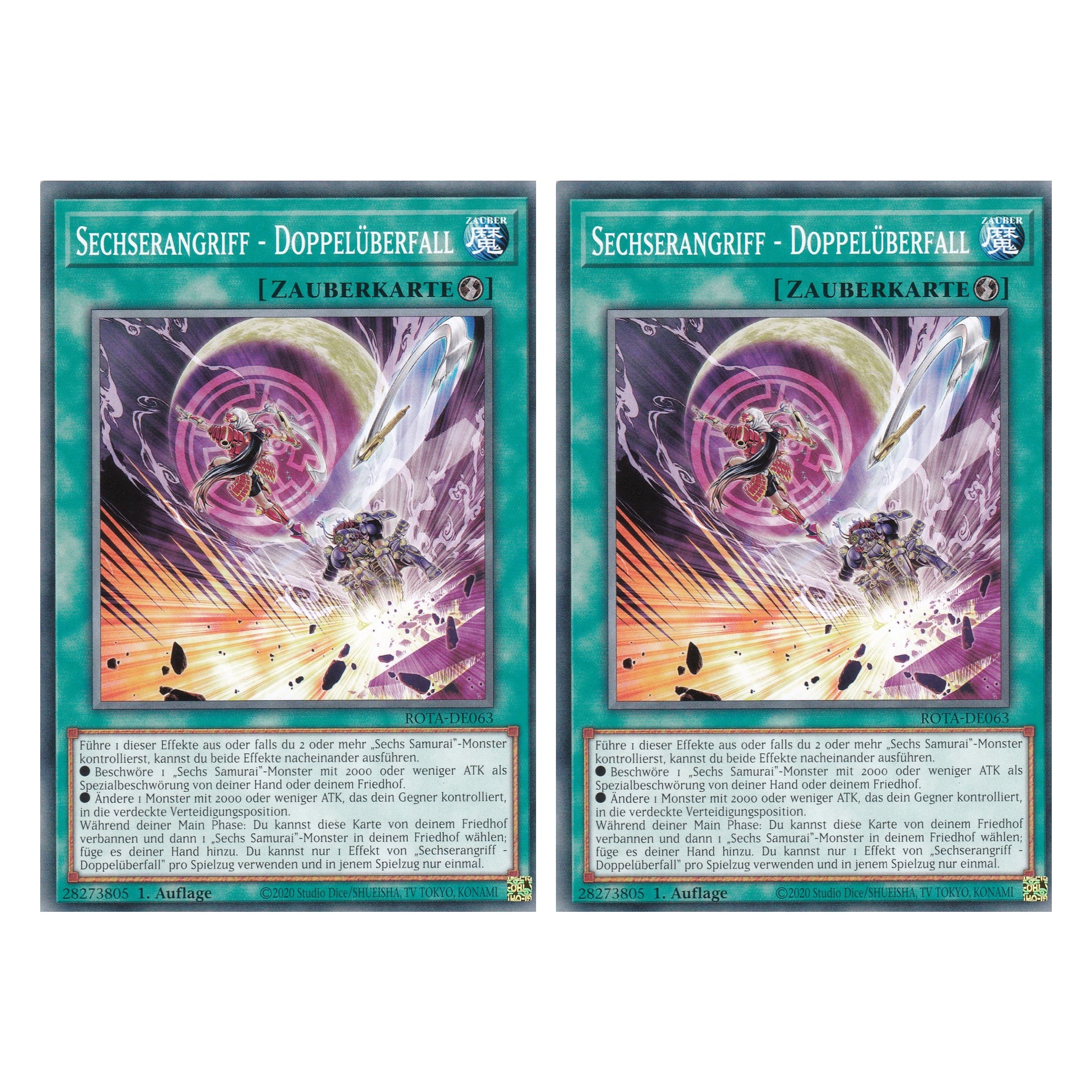 Sechserangriff - Doppelüberfall - ROTA-DE063 - Common - Deutsch - 1. Auflage - Rage of the Abyss - Duo Set (2 Stück) - Yu-Gi-Oh!