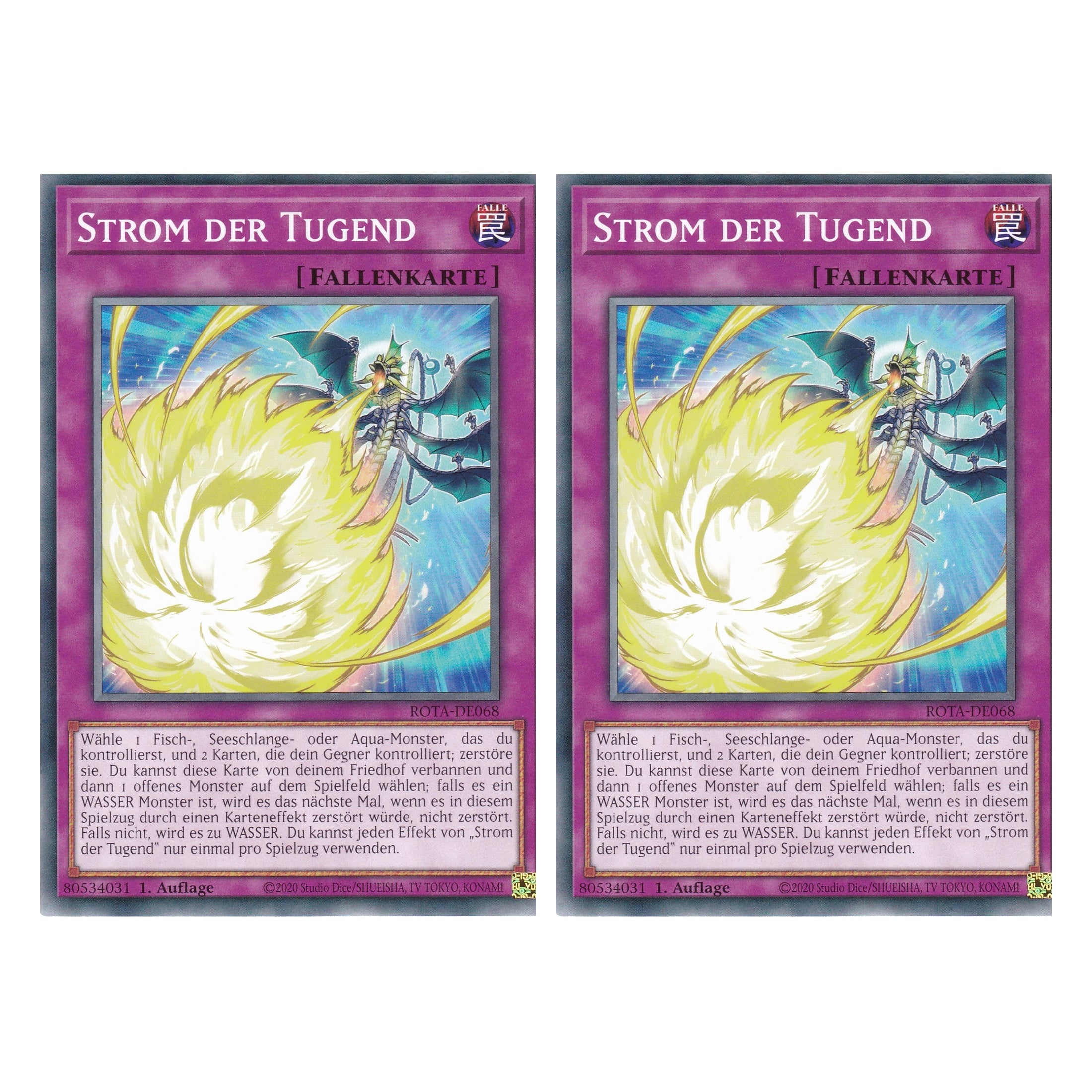 Strom der Tugend - ROTA-DE068 - Common - Deutsch - 1. Auflage - Rage of the Abyss - Duo Set (2 Stück) - Yu-Gi-Oh!