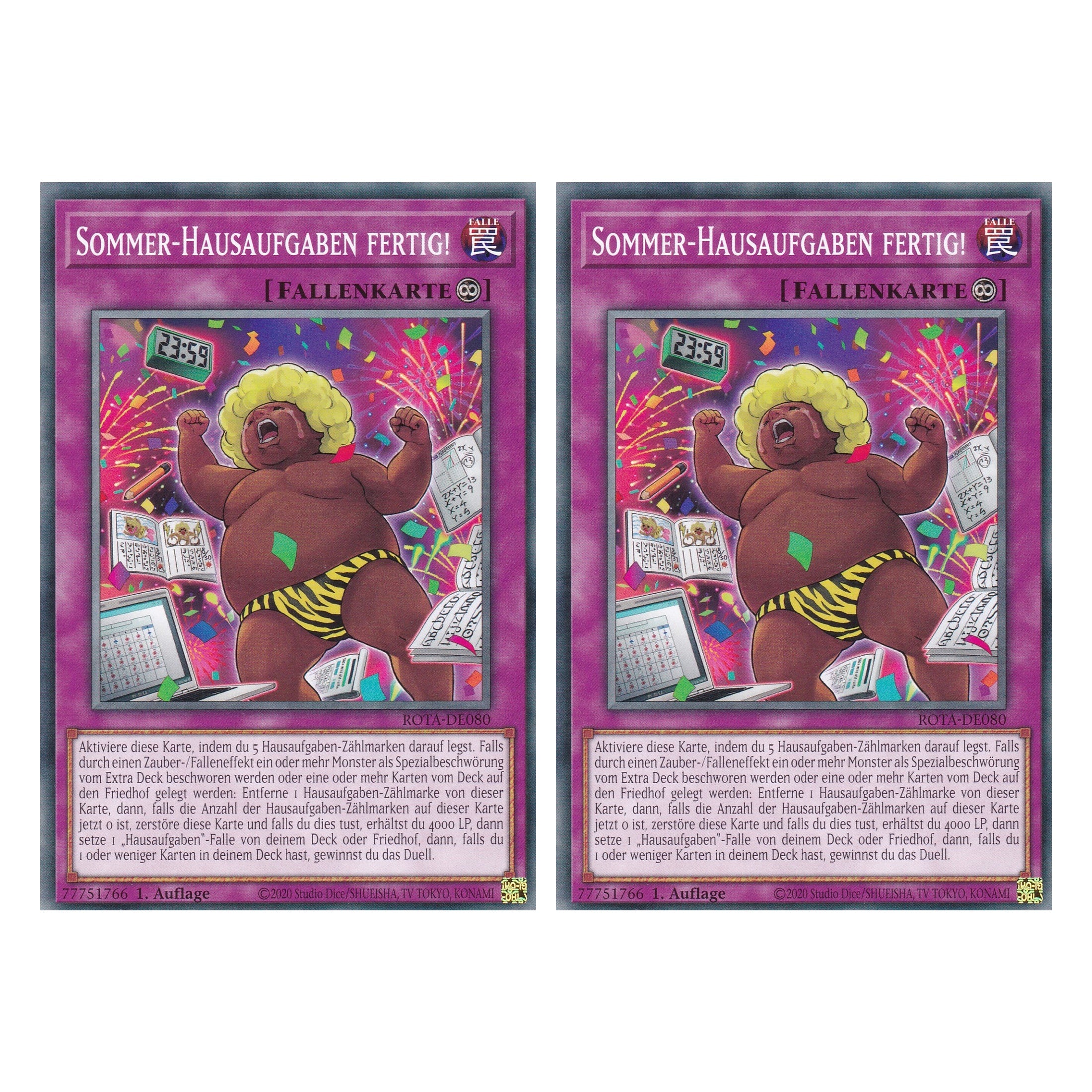 Sommer-Hausaufgaben fertig! - ROTA-DE080 - Common - Deutsch - 1. Auflage - Rage of the Abyss - Duo Set (2 Stück) - Yu-Gi-Oh!