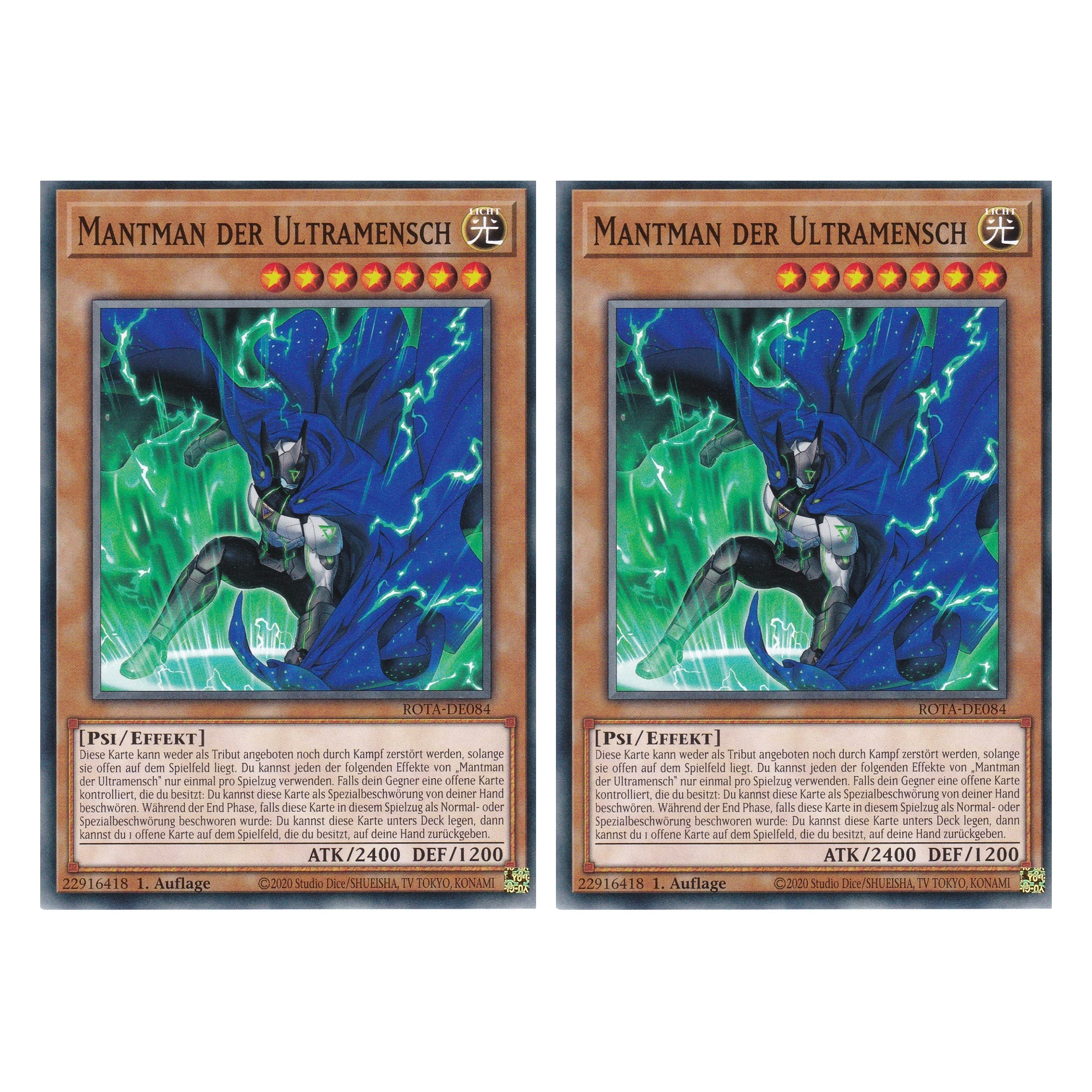 Mantman der Ultramensch - ROTA-DE084 - Common - Deutsch - 1. Auflage - Rage of the Abyss - Duo Set (2 Stück) - Yu-Gi-Oh!