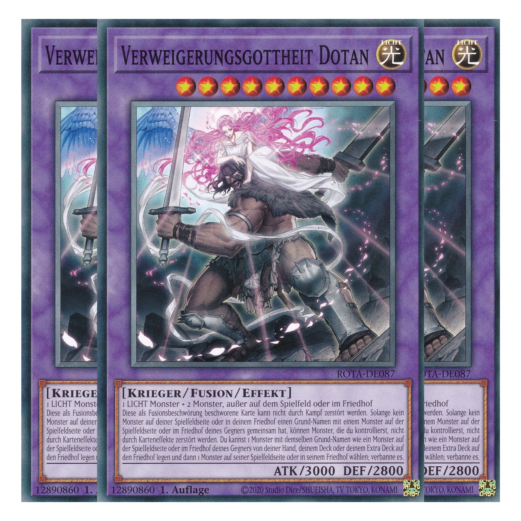 Verweigerungsgottheit Dotan - ROTA-DE087 - Common - Deutsch - 1. Auflage - Rage of the Abyss - Playset (3 Kopien) - Yu-Gi-Oh!