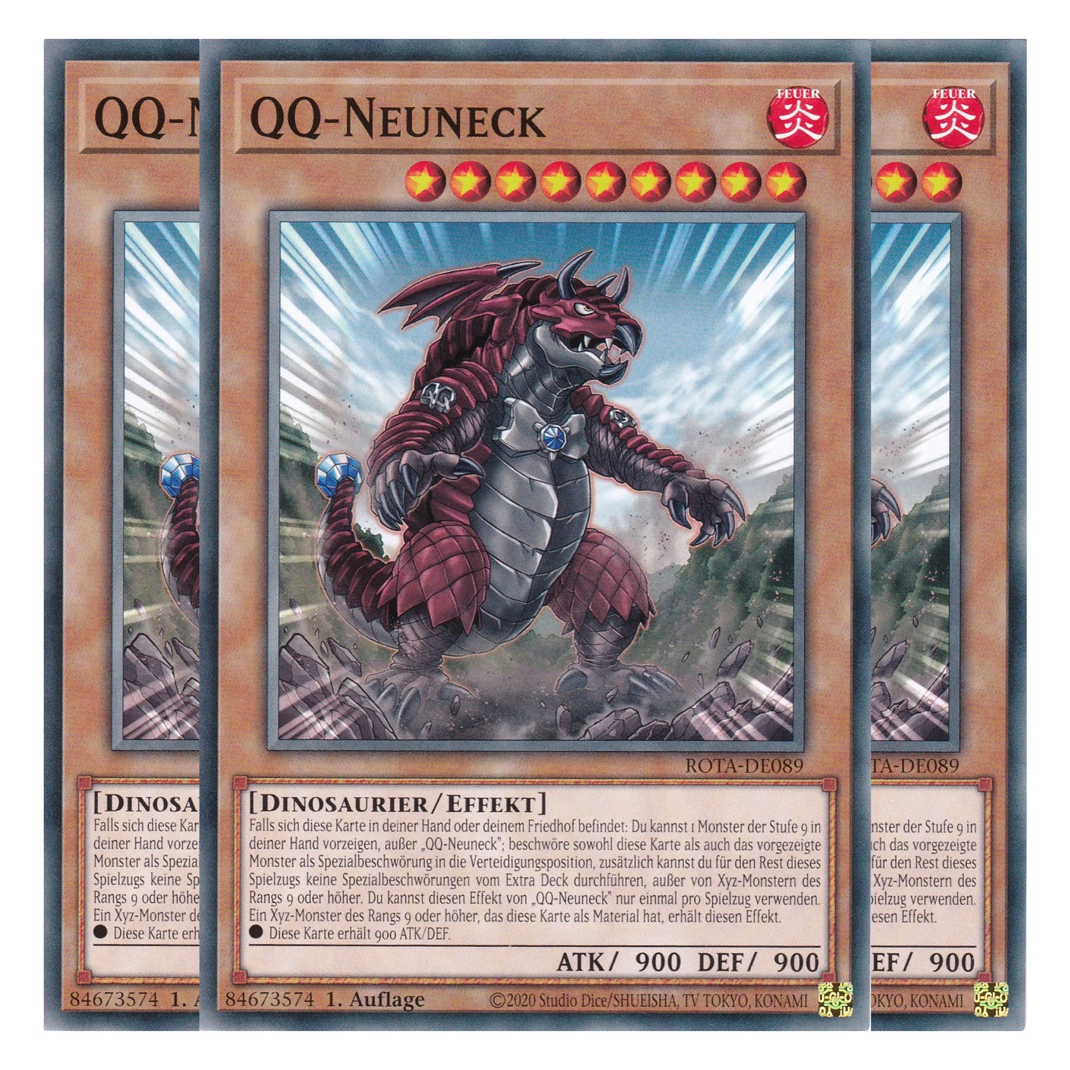 QQ-Neuneck - ROTA-DE089 - Common - Deutsch - 1. Auflage - Rage of the Abyss - Playset (3 Kopien) - Yu-Gi-Oh!