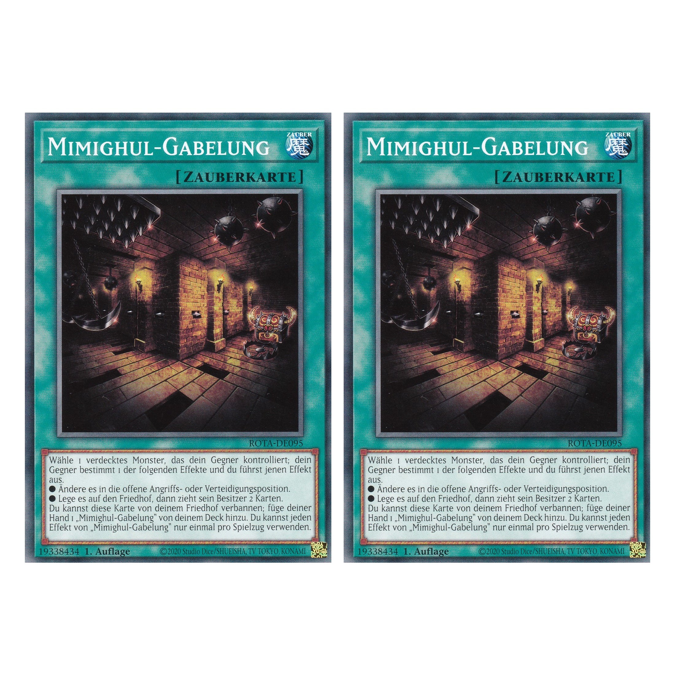 Mimighul-Gabelung - ROTA-DE095 - Common - Deutsch - 1. Auflage - Rage of the Abyss - Duo Set (2 Stück) - Yu-Gi-Oh!