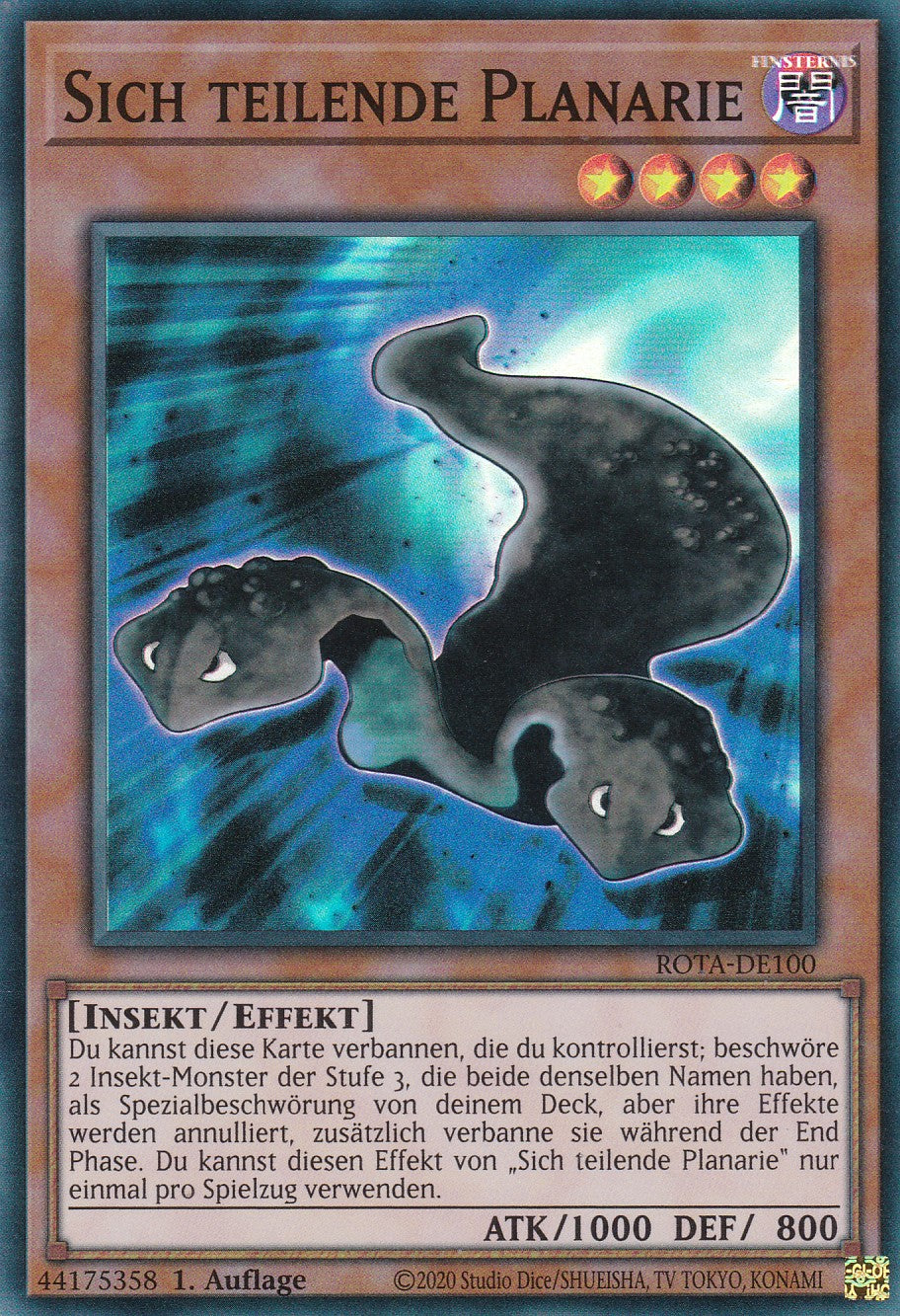 Sich teilende Planarie - ROTA-DE100 - Super Rare - Deutsch - 1. Auflage - Rage of the Abyss
