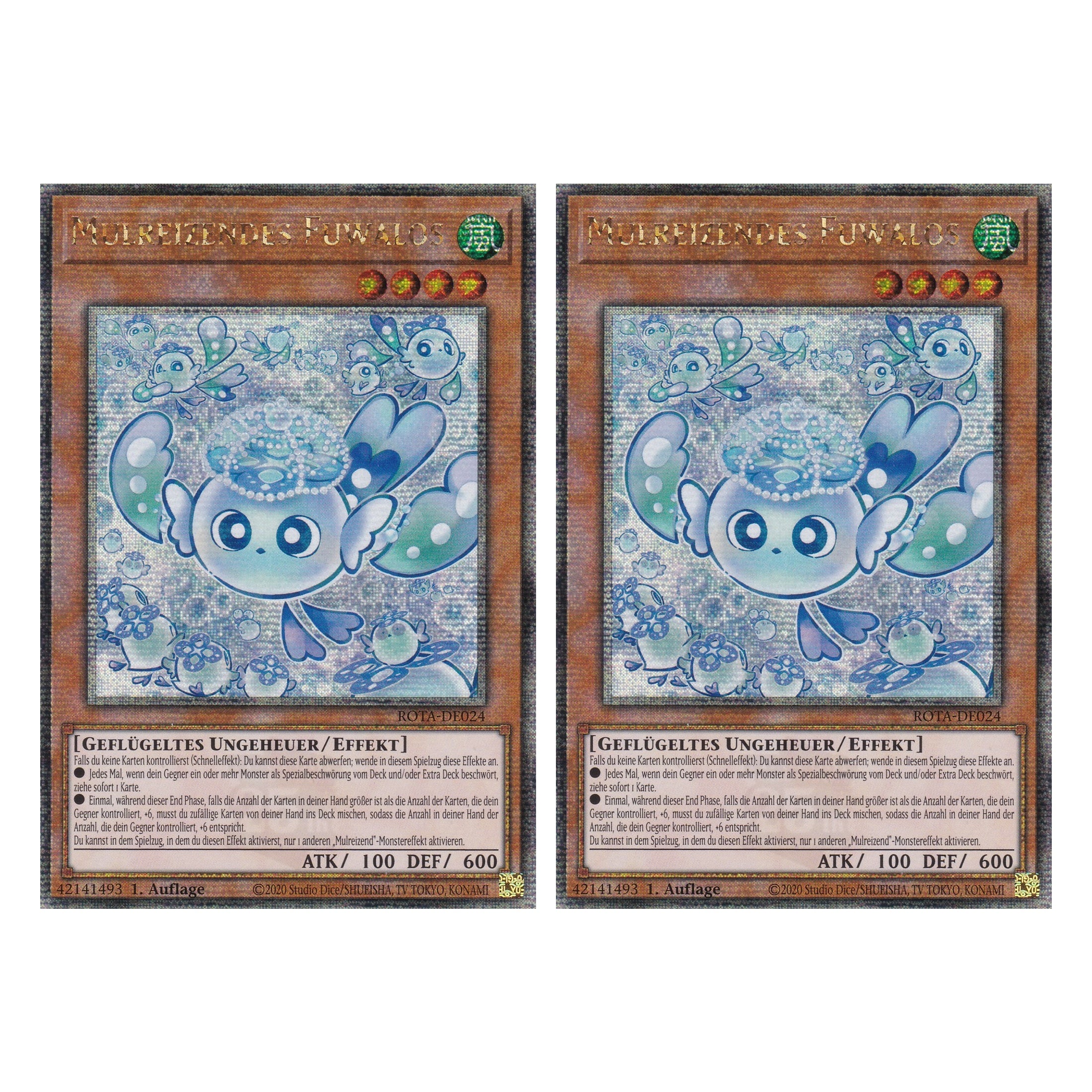 Mulreizendes Fuwalos - ROTA-DE024 - Quarter Century Secret Rare - Deutsch - 1. Auflage - Rage of the Abyss - Duo Set (2 Stück) - Yu-Gi-Oh!