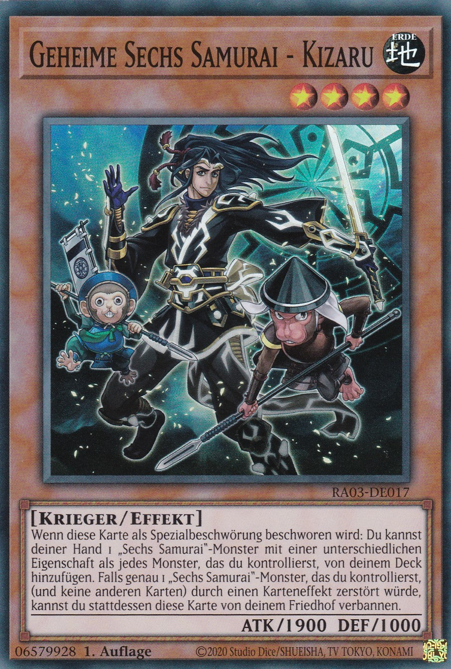 Geheime Sechs Samurai - Kizaru - RA03-DE017 - Super Rare - Deutsch - 1. Auflage - Quarter Century Bonanza