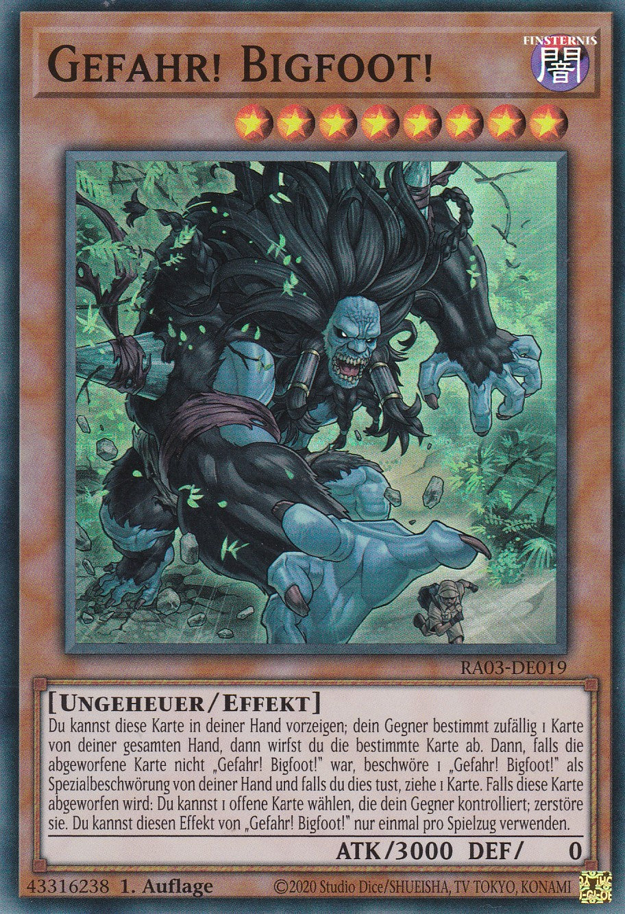 Gefahr! Bigfoot! (V.1 - Super Rare) - RA03-DE019 - Super Rare - Deutsch - 1. Auflage - Quarter Century Bonanza