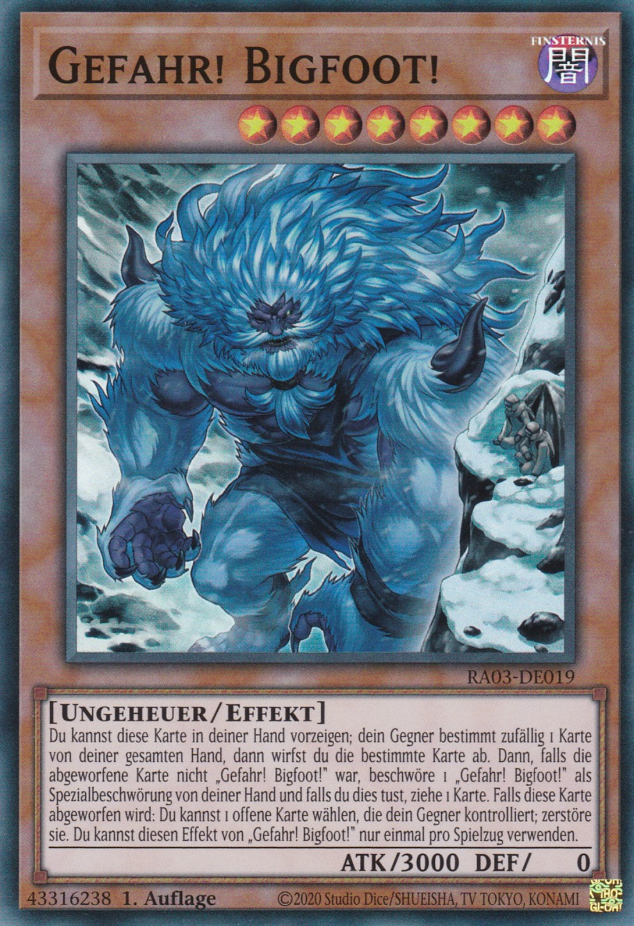 Gefahr! Bigfoot! (V.2 - Super Rare) - RA03-DE019 - Super Rare - Deutsch - 1. Auflage - Quarter Century Bonanza