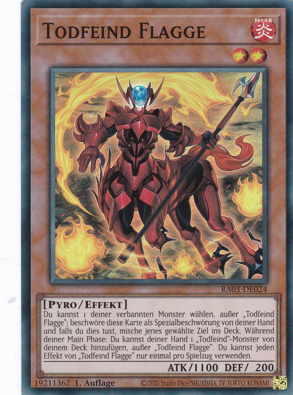 Todfeind Flagge - RA03-DE024 - Super Rare - Deutsch - 1. Auflage - Quarter Century Bonanza