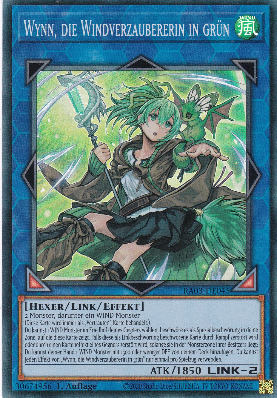 Wynn, die Windverzaubererin in grün - RA03-DE045 - Super Rare - Deutsch - 1. Auflage - Quarter Century Bonanza