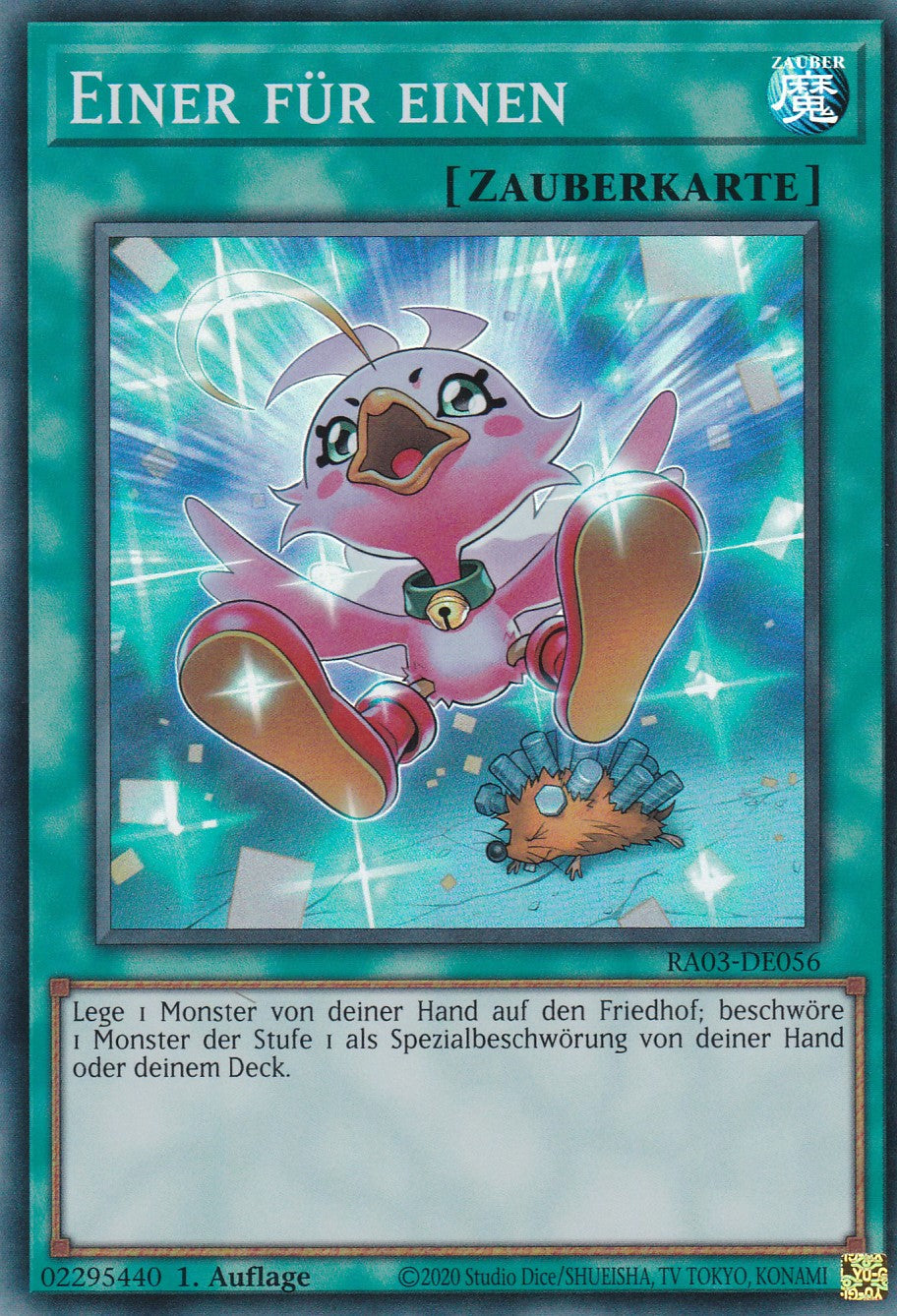 Einer für einen (V.2 - Super Rare) - RA03-DE056 - Super Rare - Deutsch - 1. Auflage - Quarter Century Bonanza
